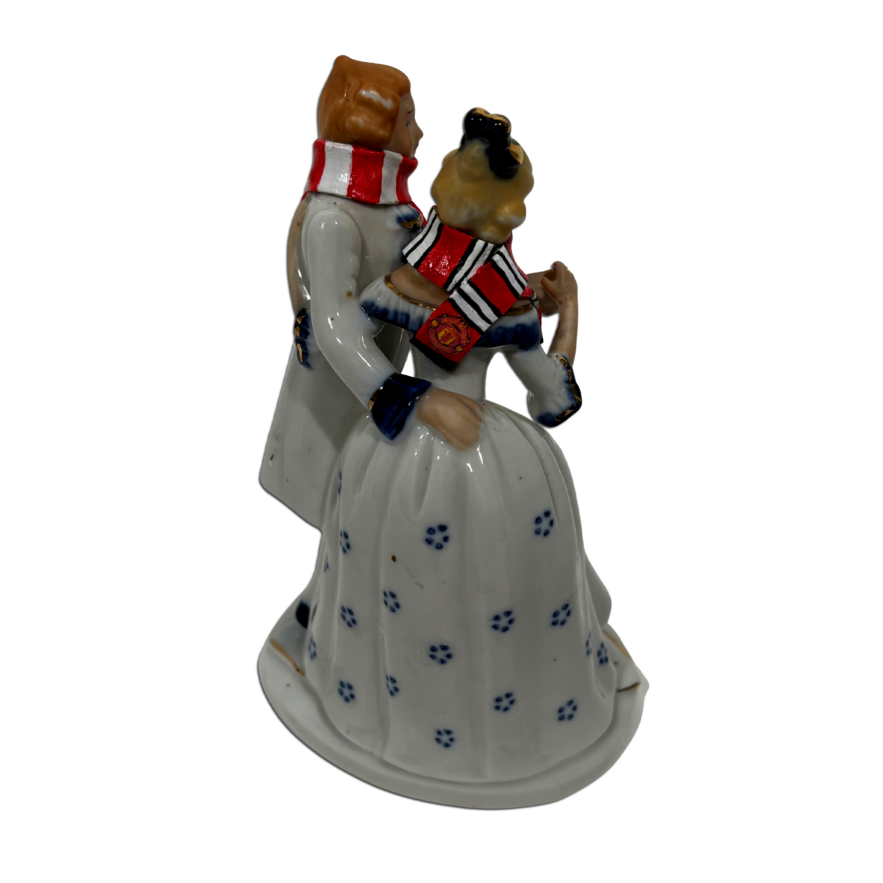 Original contemporary bricolage artwork by Haus of Lucy featuring football rivalry theme