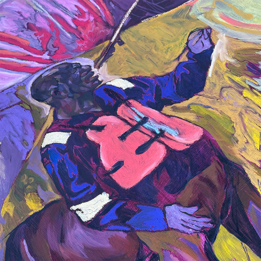 Signed section of Adaure Amaeshi Kings Horses and His Men artwork