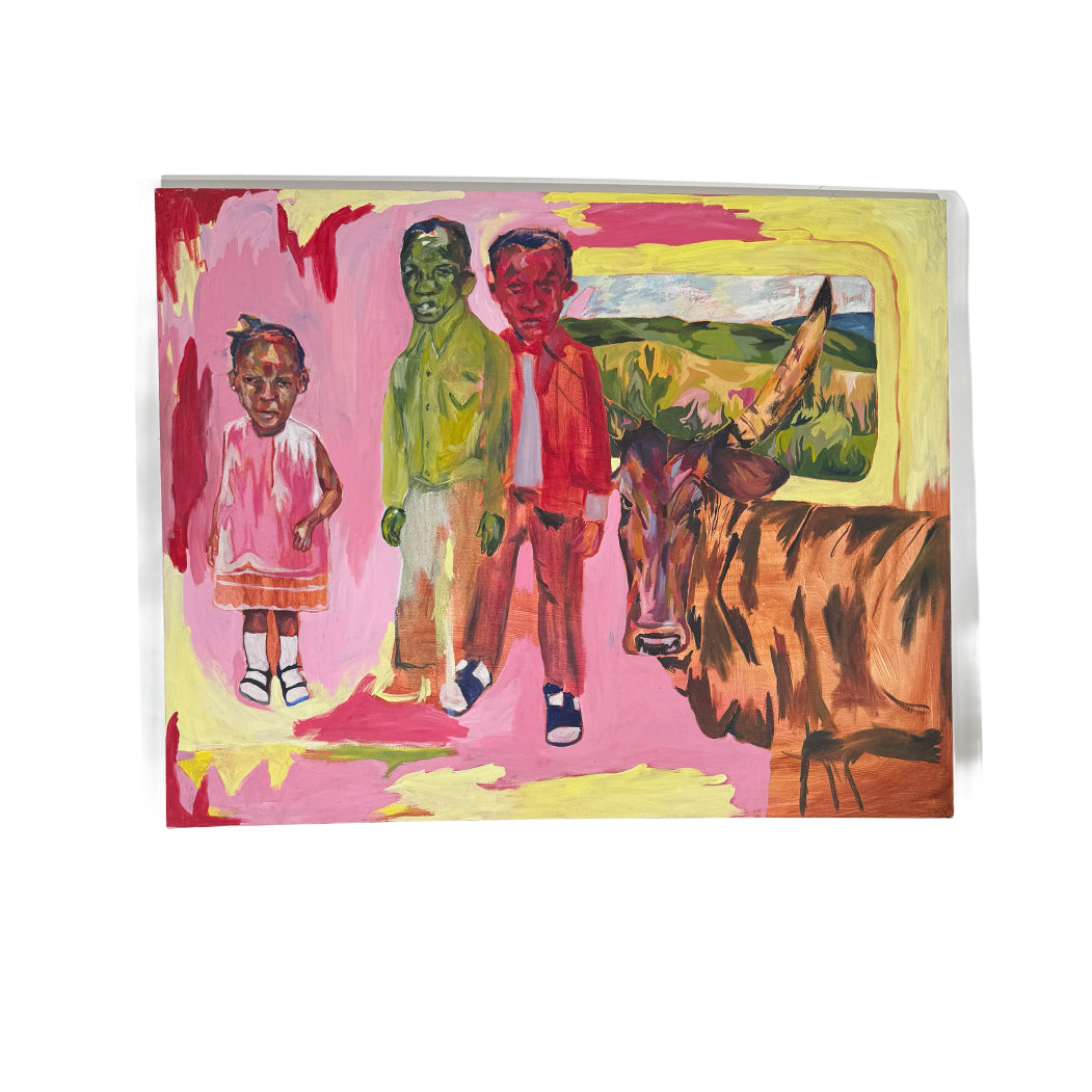 Adaure Amaeshi Amafor 2025 original oil oil pastel acrylic on canvas full view