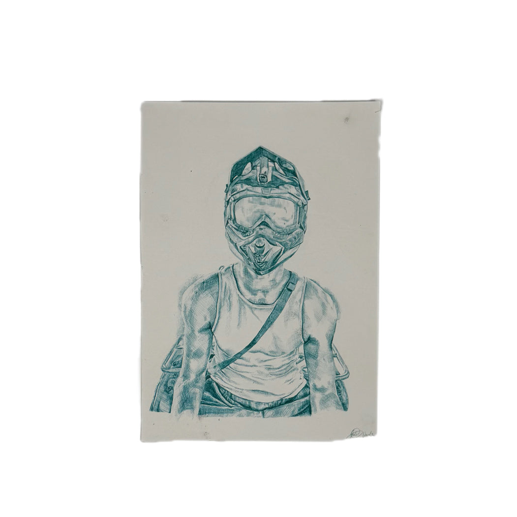 Jada Coburn Boy In The Desert 2025 original drawing full view
