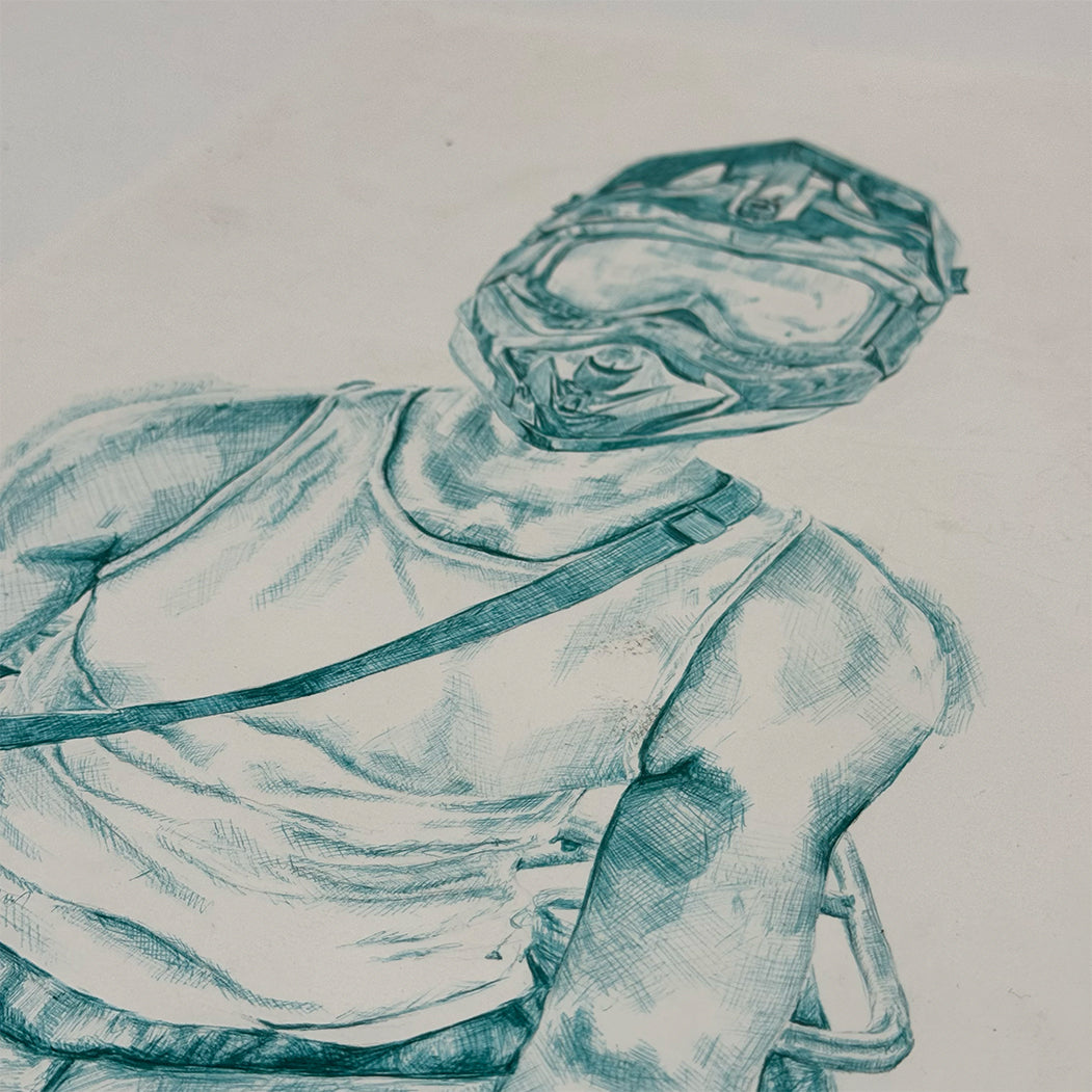 Signed section of Jada Coburn Boy In The Desert artwork