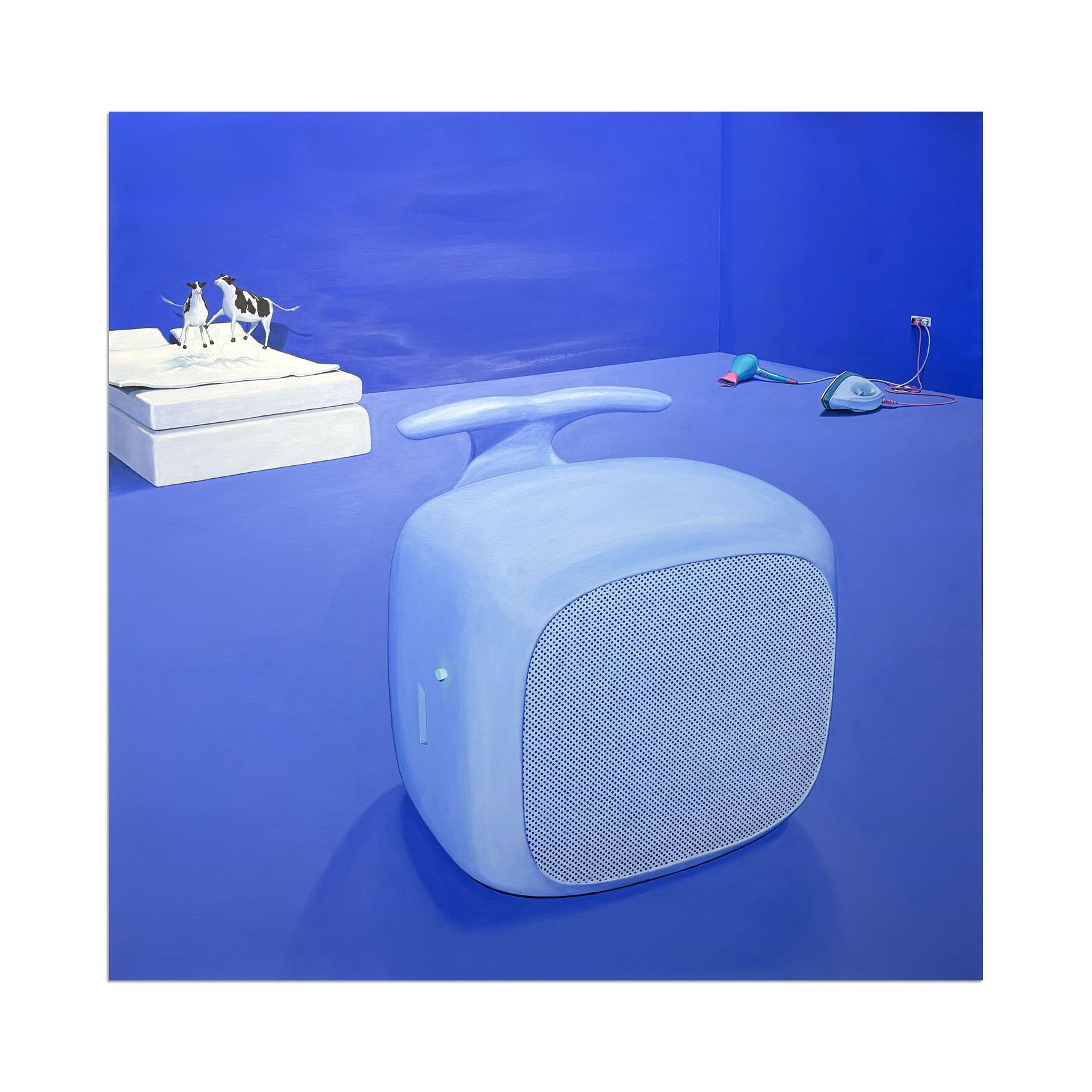 The Whale Is On! by Tijana Petrovic – Acrylic on Canvas, 80 × 80 cm