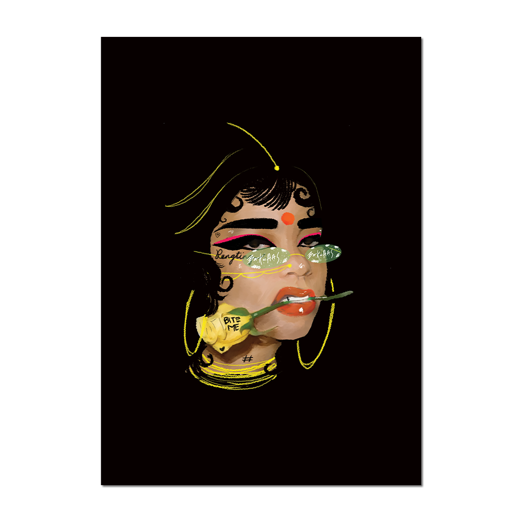 Babbu The Painter - Bite Me Bakwaas - Digital Print