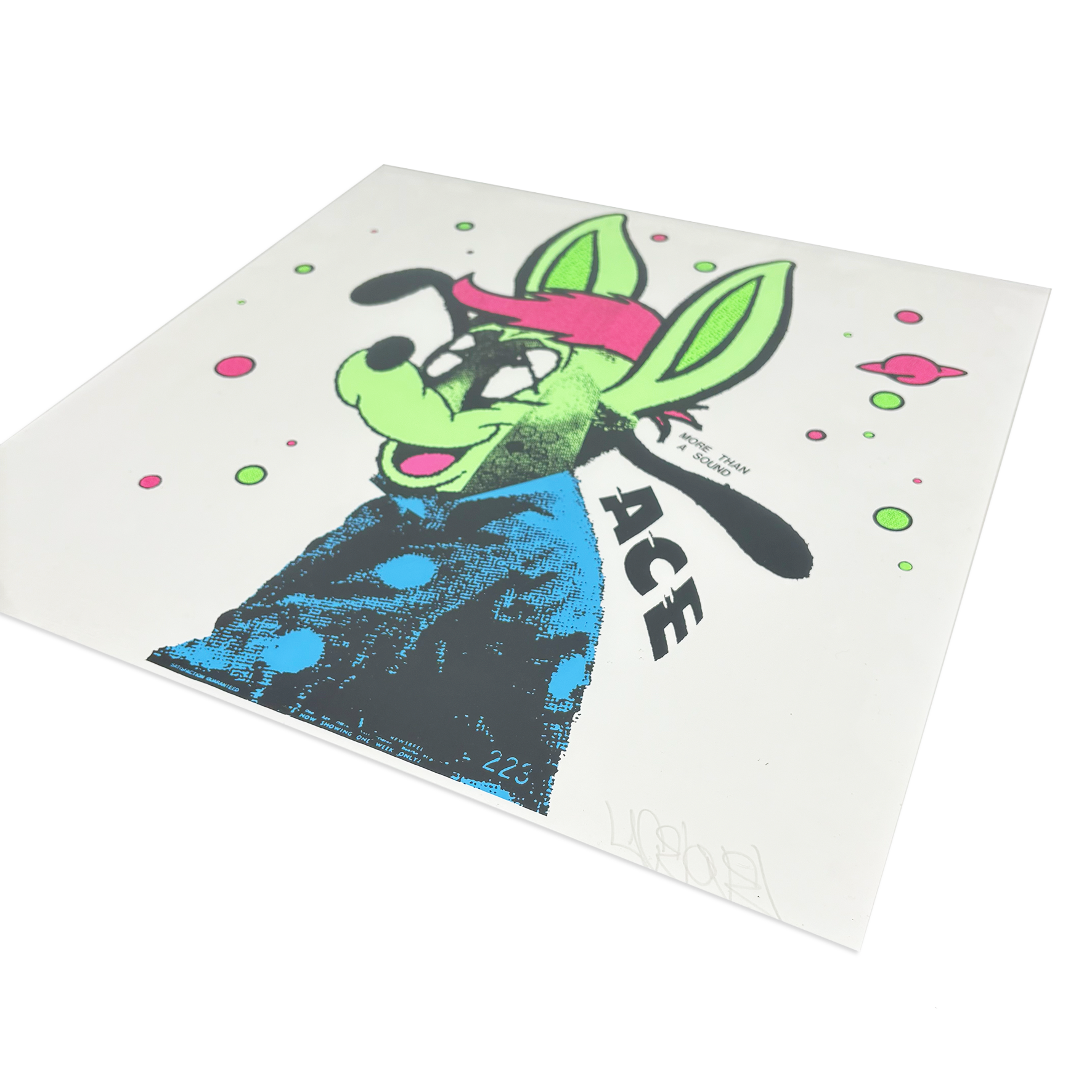 Collectible screenprint Stoned Planet by A.CE blending collage, graffiti, and skate culture