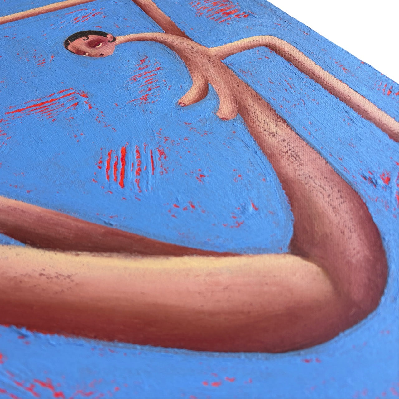 Close-up detail of Vivarium VIII original painting by Brofoz