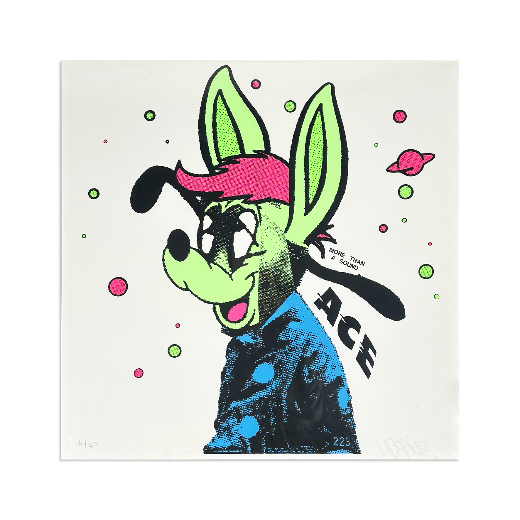 50x50cm limited edition print by A.CE, available in 2 colours.