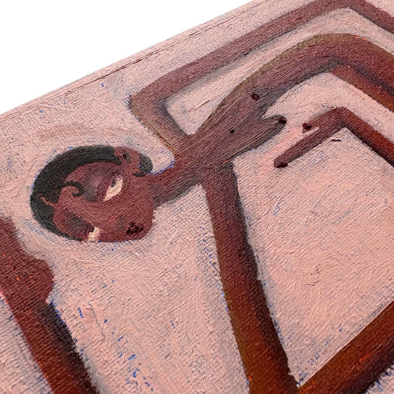Close-up detail of Vivarium XV original painting by Brofoz