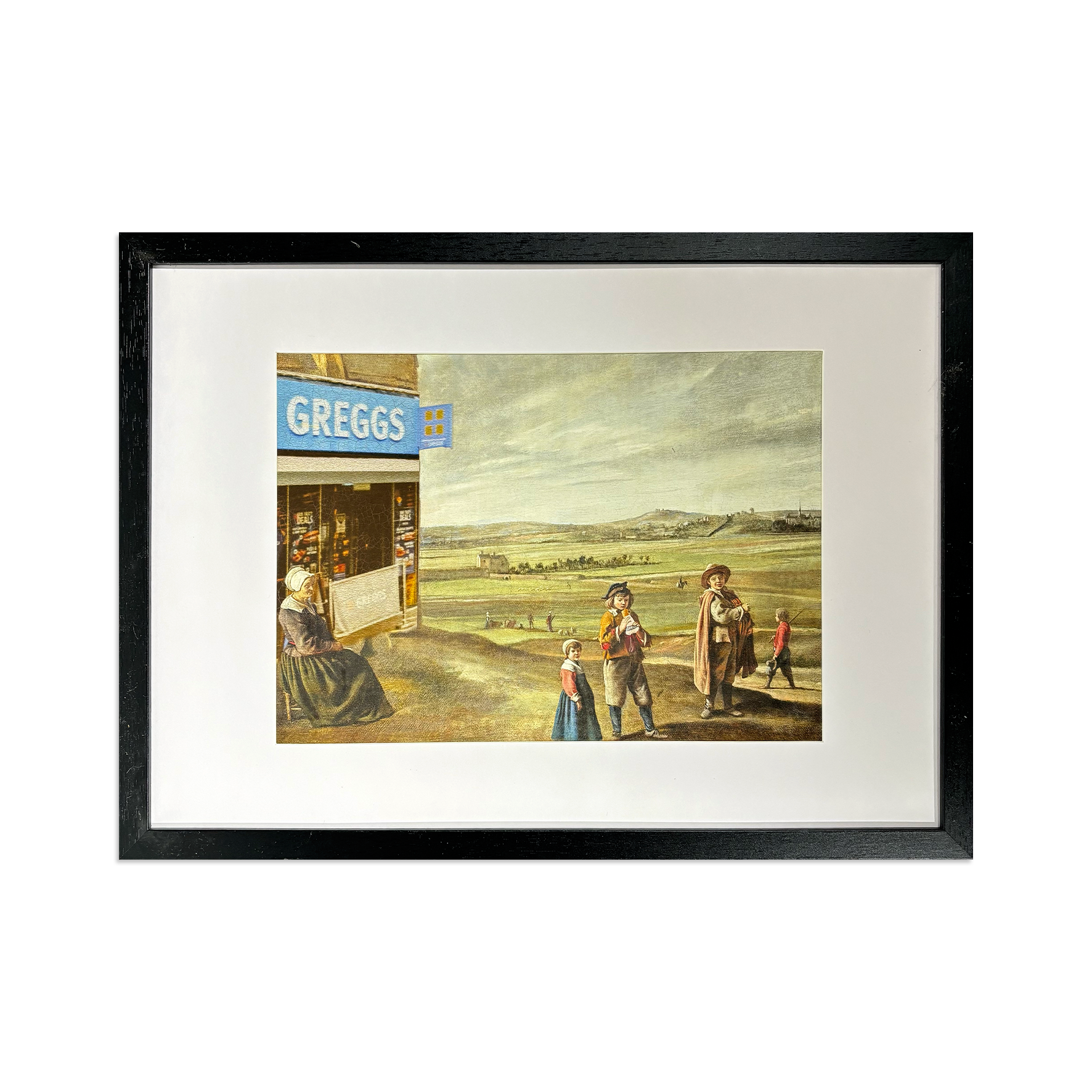 Haus of Lucy – Landscape with Peasants and Greggs, 2025, digital print on 210gsm matte paper