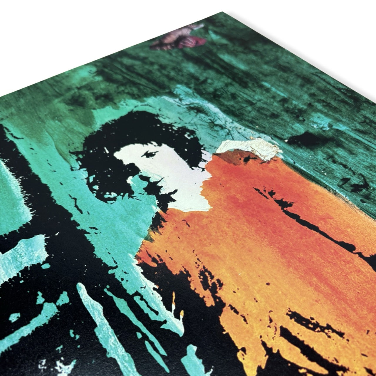 Close-up detail of Unaccompanied Child print by Laura Hyland