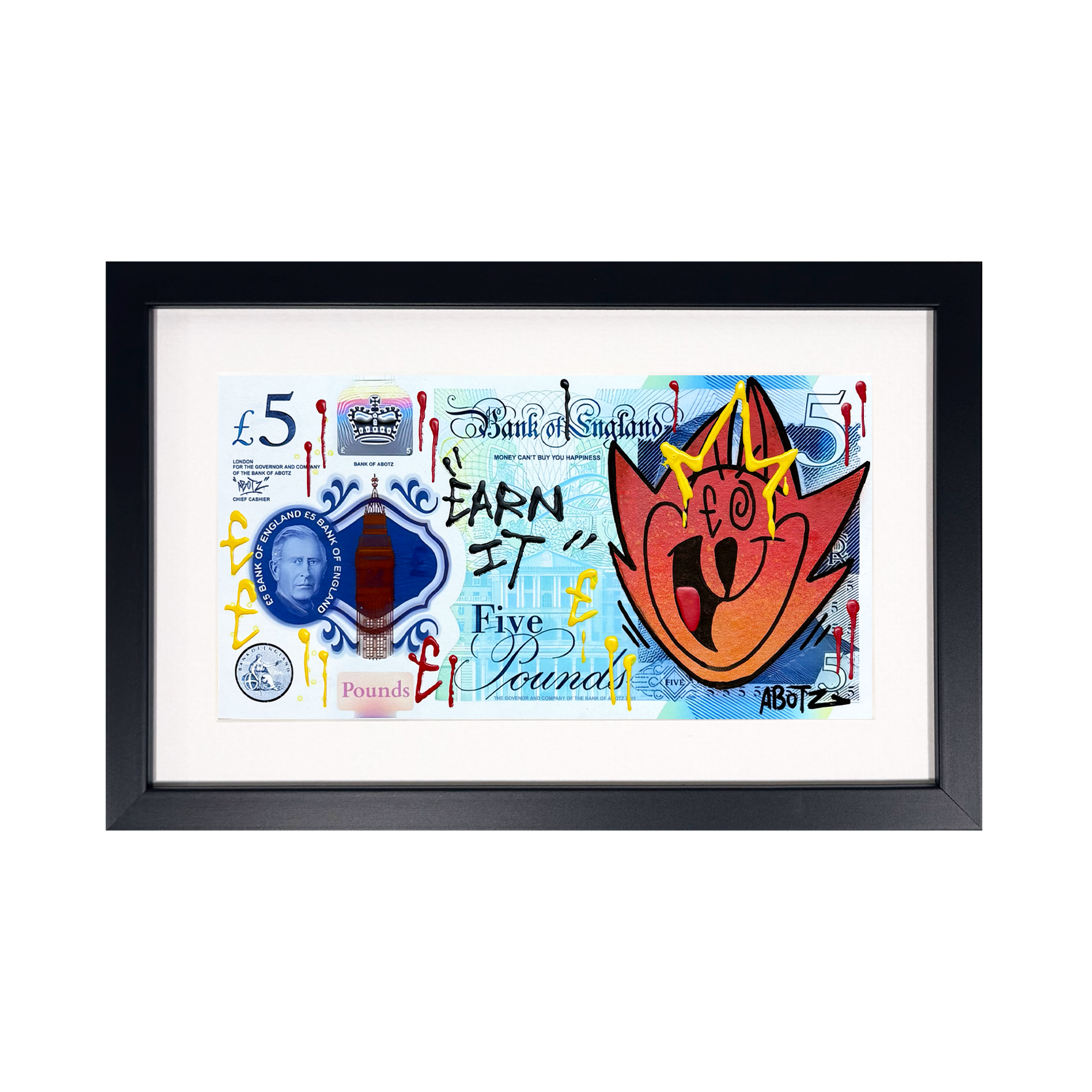 £5 Charles Small by Abotz – contemporary graffiti-inspired artwork
