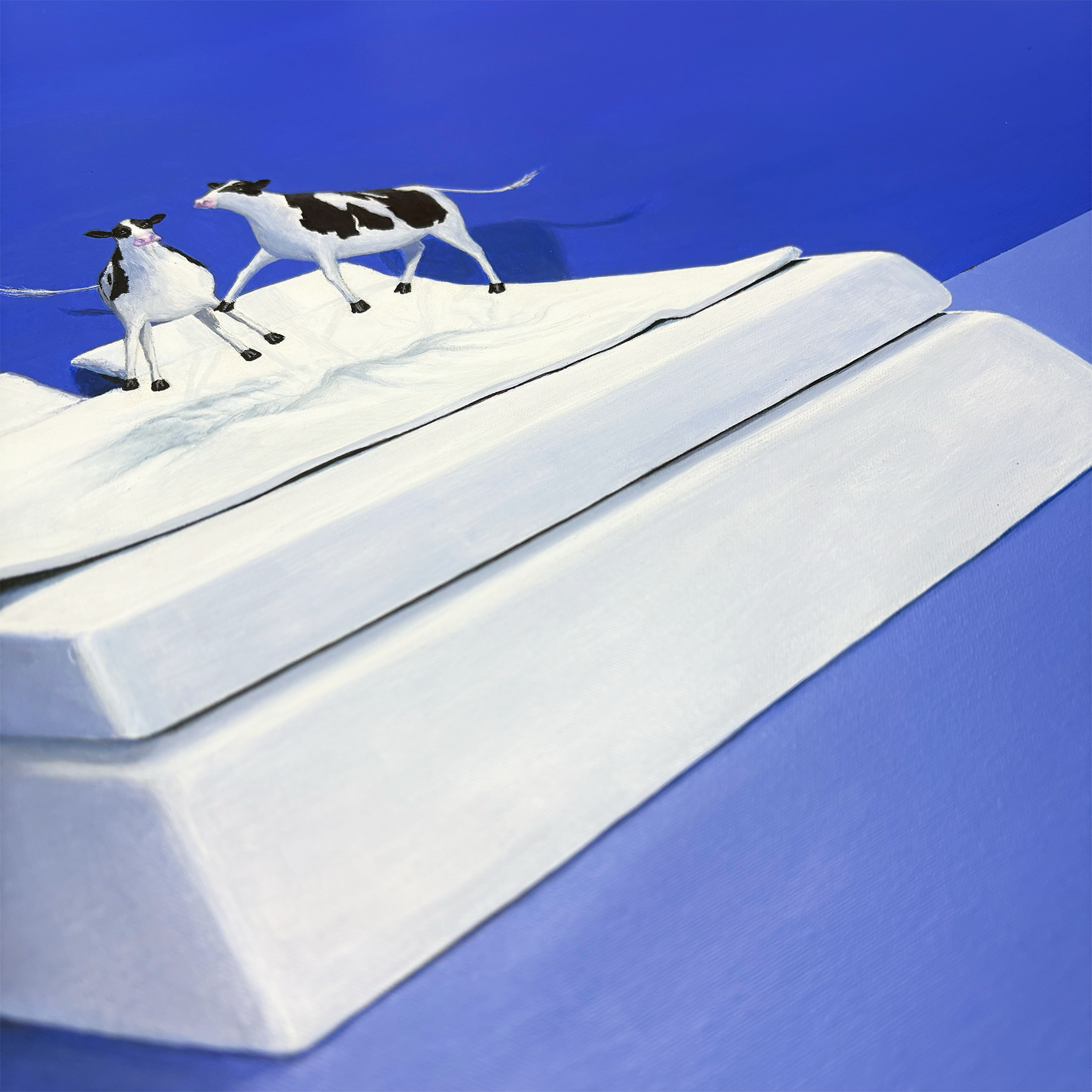 The Whale Is On! by Tijana Petrovic – vibrant acrylic on canvas with expressive movement and symbolic imagery