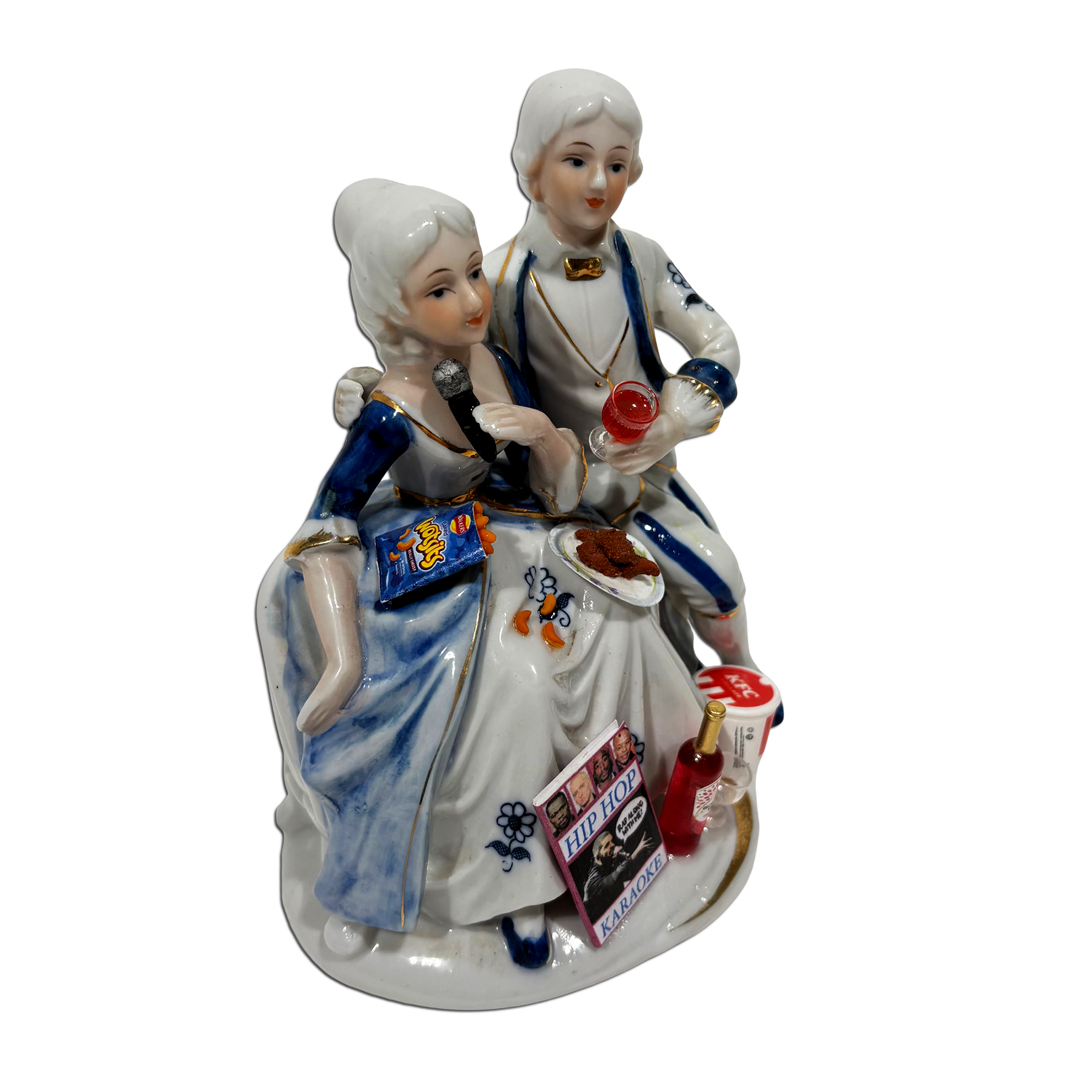 Original bricolage artwork by Haus of Lucy combining musical and nostalgic elements.