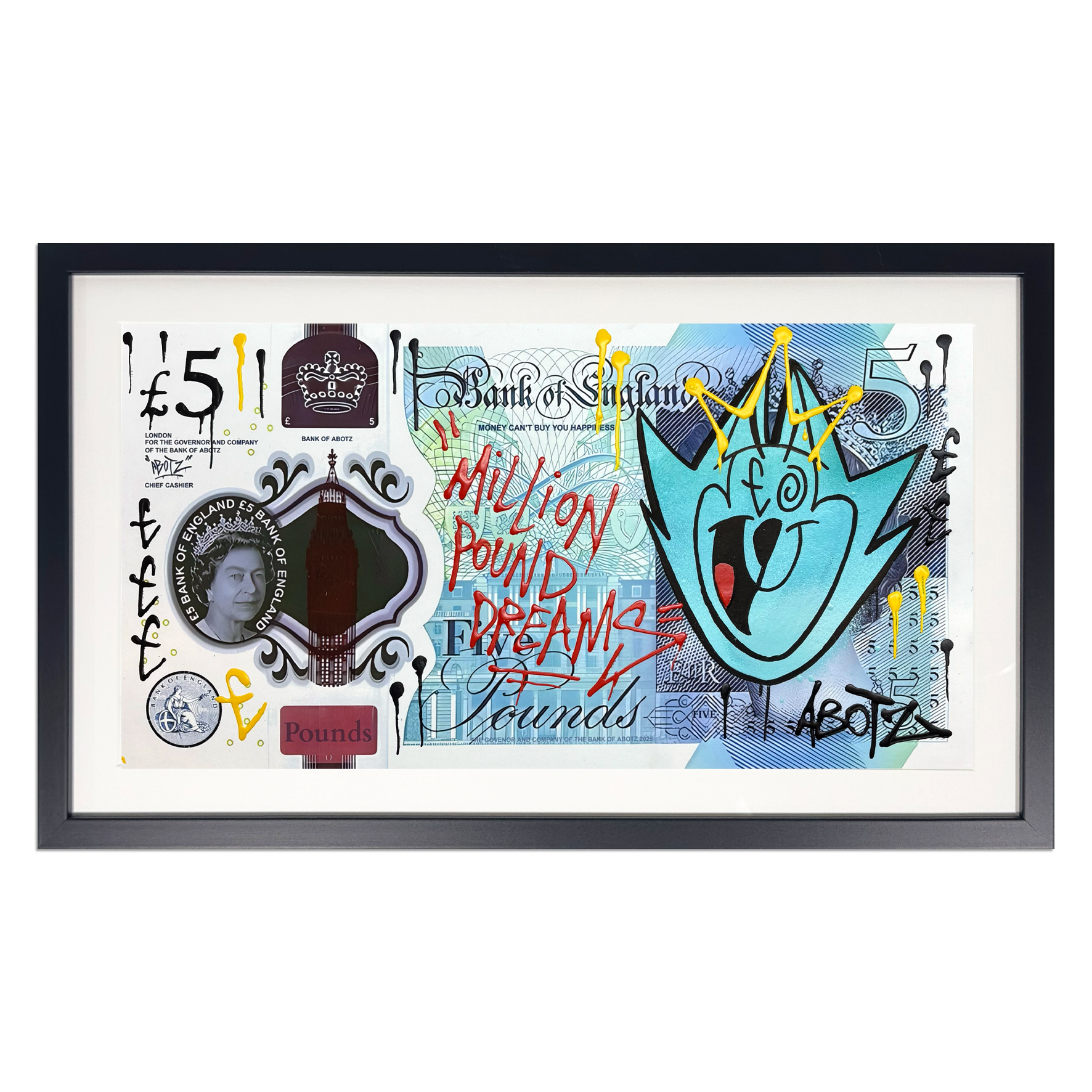 Abotz - £5 Lizzie Large - Original Artwork