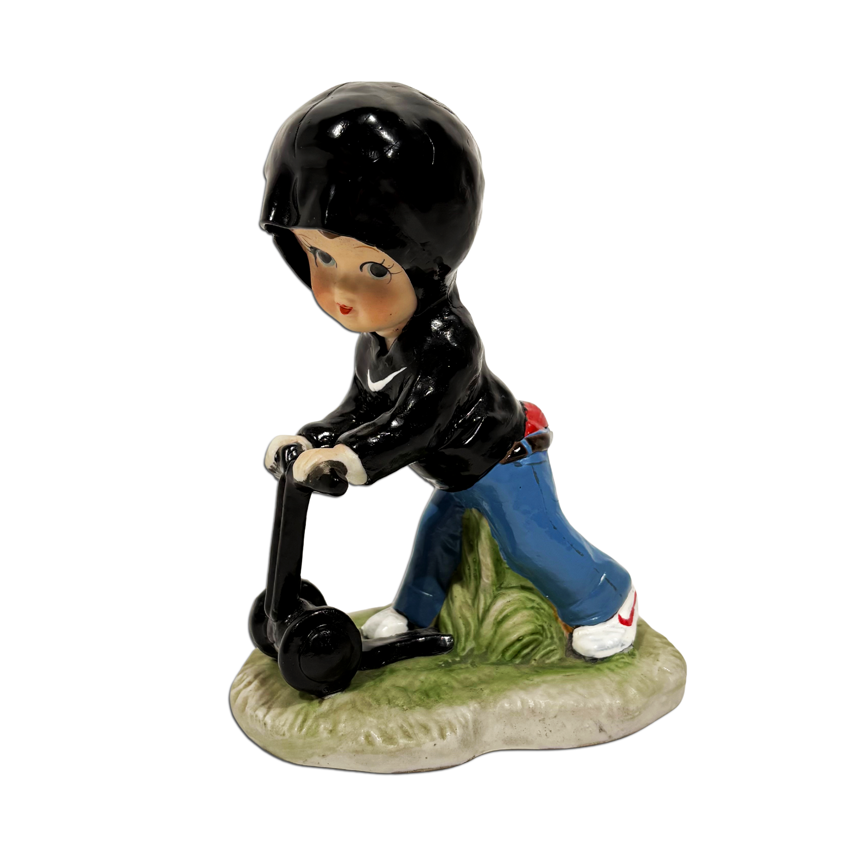 Haus of Lucy – Scooter Boi, 2025, ceramic and polymer clay sculpture.