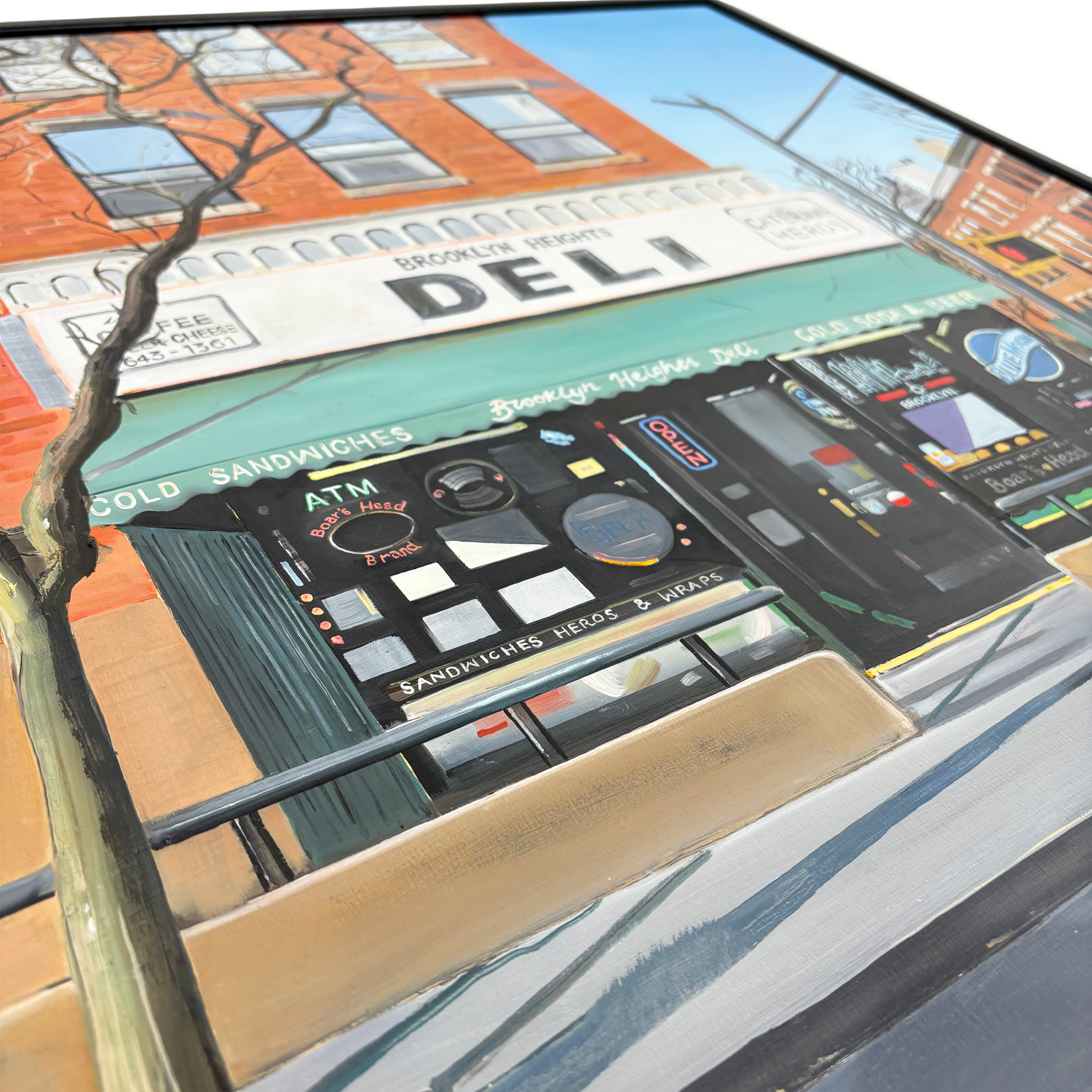 Detail of Brooklyn Heights artwork by Emma Loizides