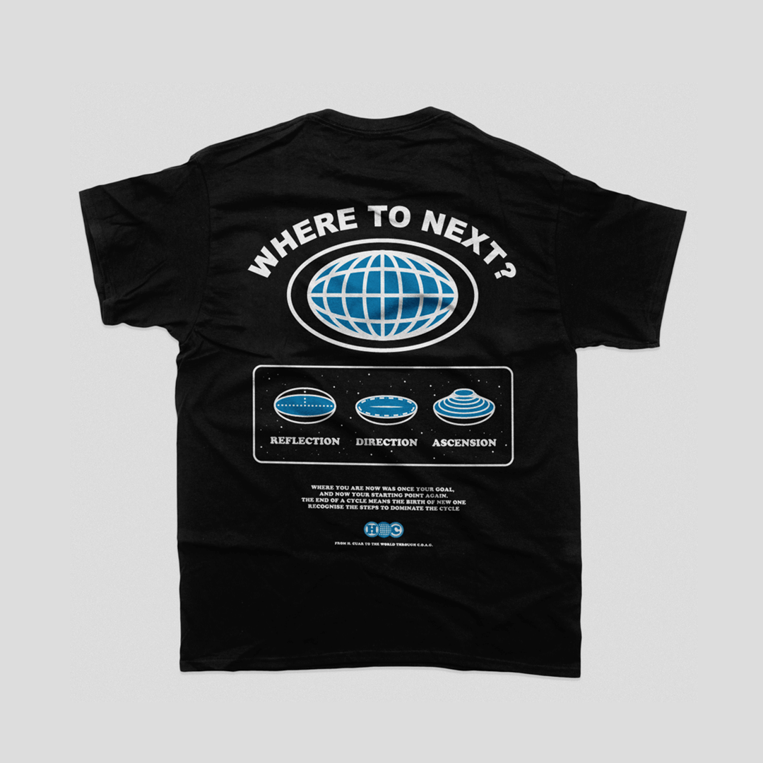 Miguel H. Cuar - Where To Next? Black T Shirt