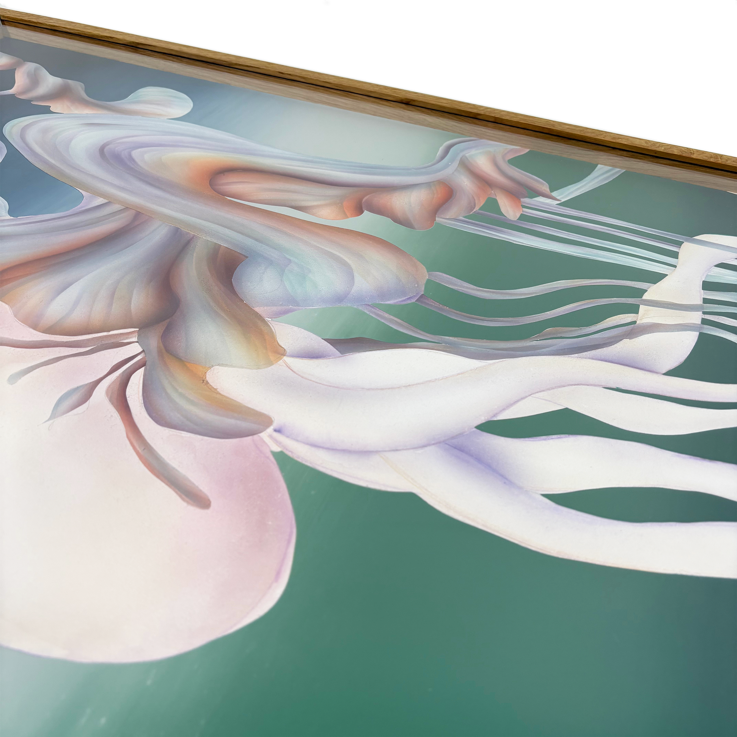Screen print with acrylic artwork Passage by Ewelina Skowrońska
