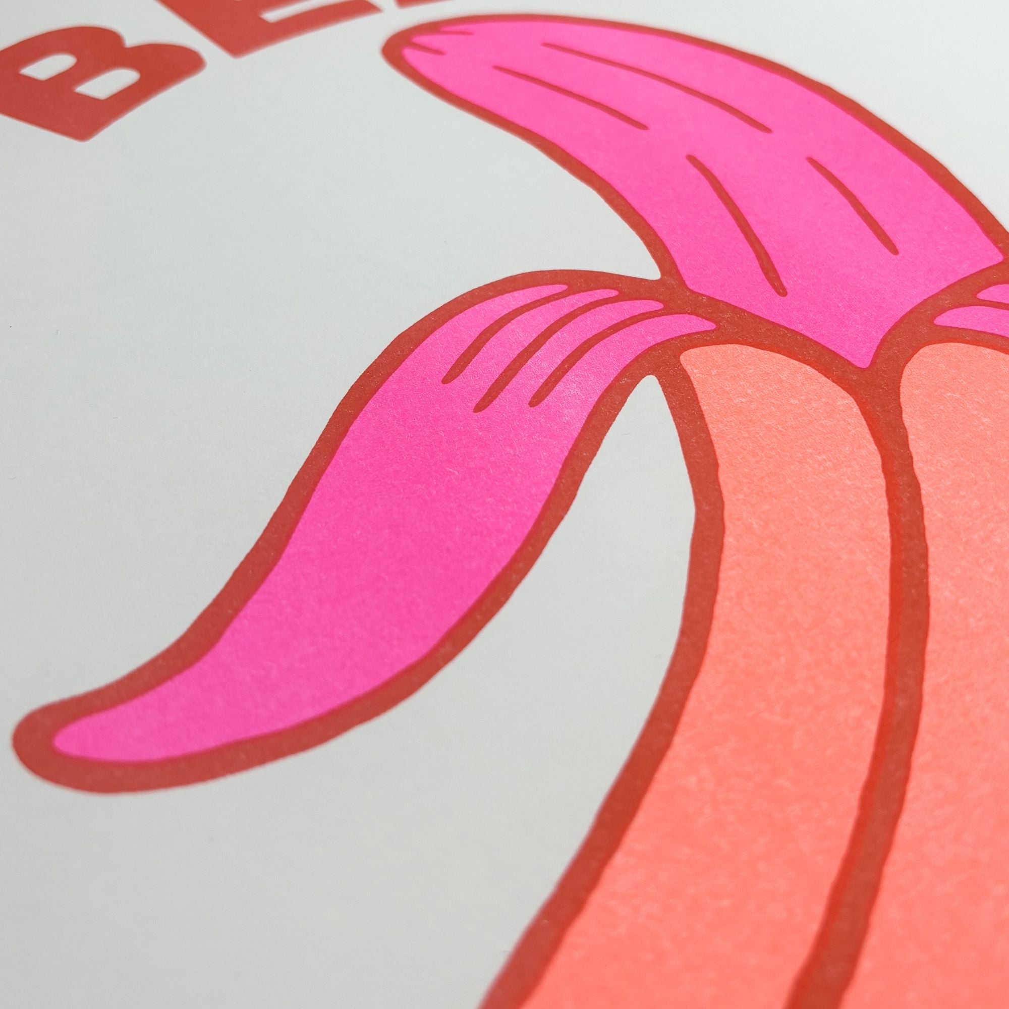 Close-up of layered Risograph textures and motifs in Shuby’s Do Not Bend