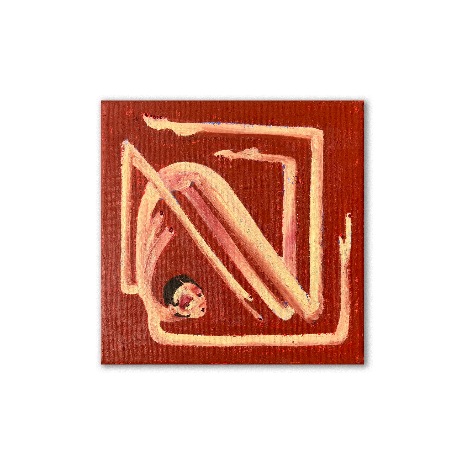 Brofoz Vivarium XI original acrylic and oil on canvas 20x20cm 2026