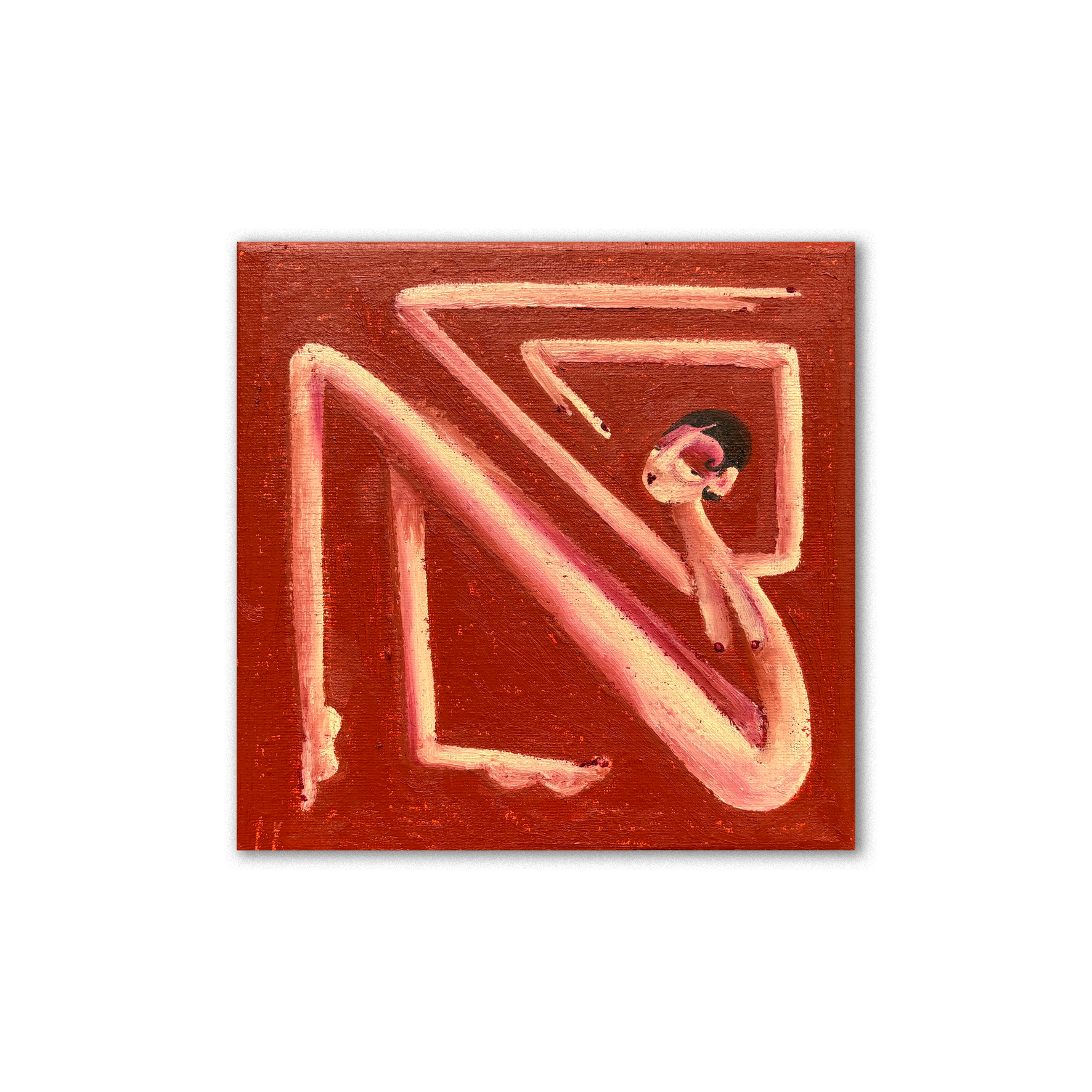 Brofoz Vivarium IX original acrylic and oil on canvas 20x20cm 2026