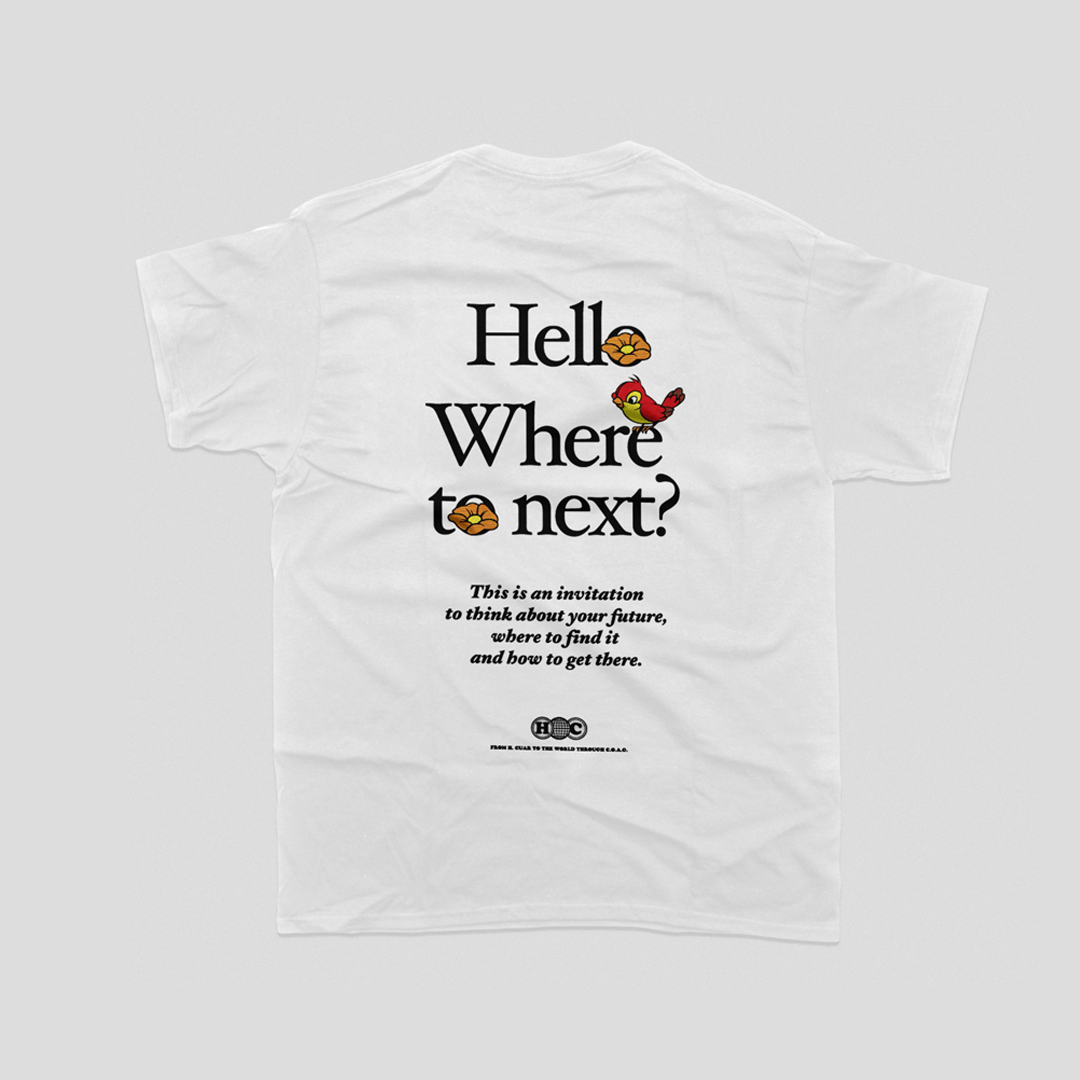 Miguel H. Cuar - Where To Next? White T Shirt