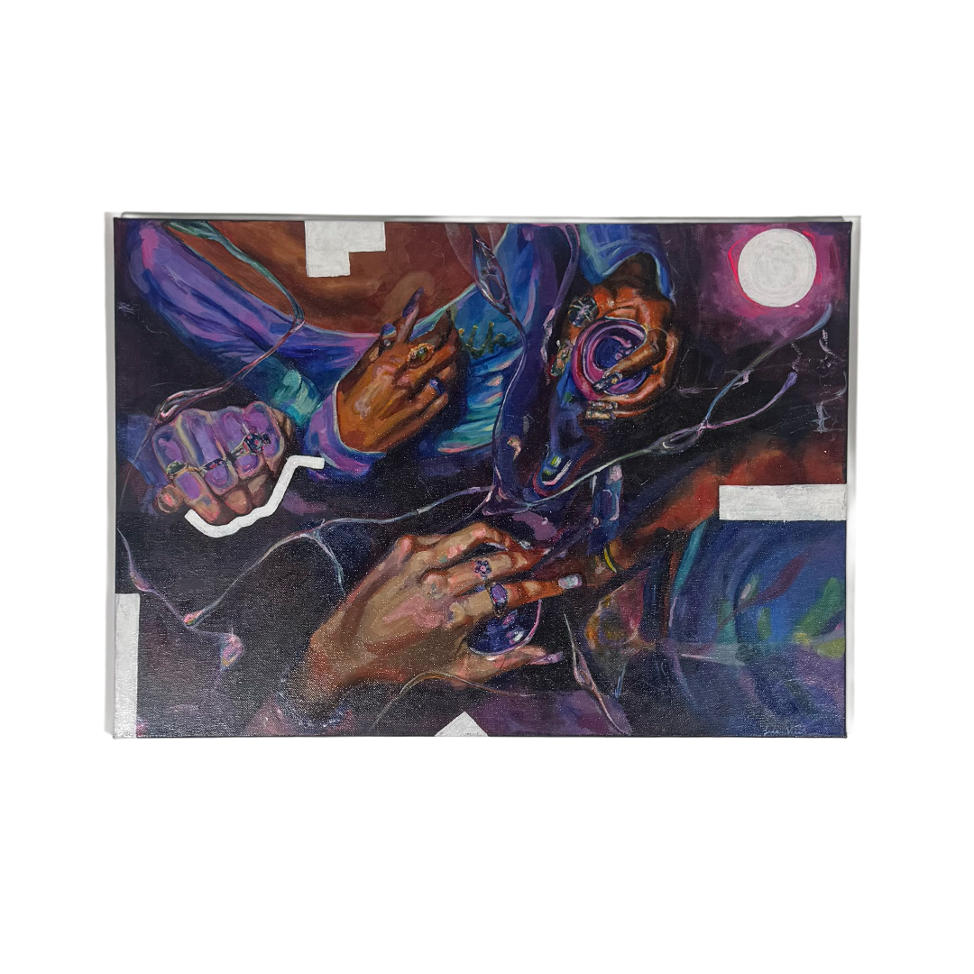 Jada Coburn Hamartia 2025 original acrylic on canvas full view