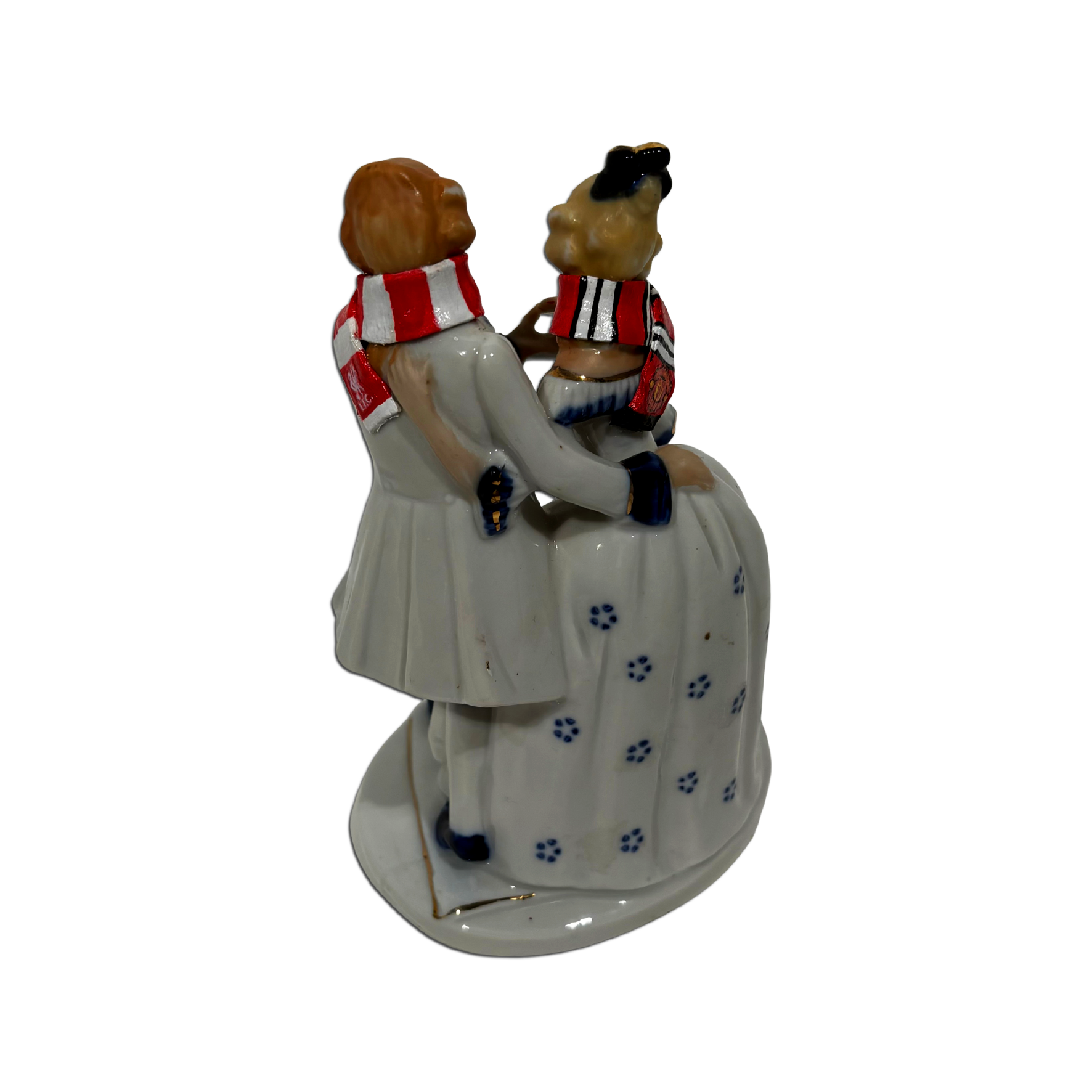 Unique Manchester United and Liverpool themed sculpture by Haus of Lucy.