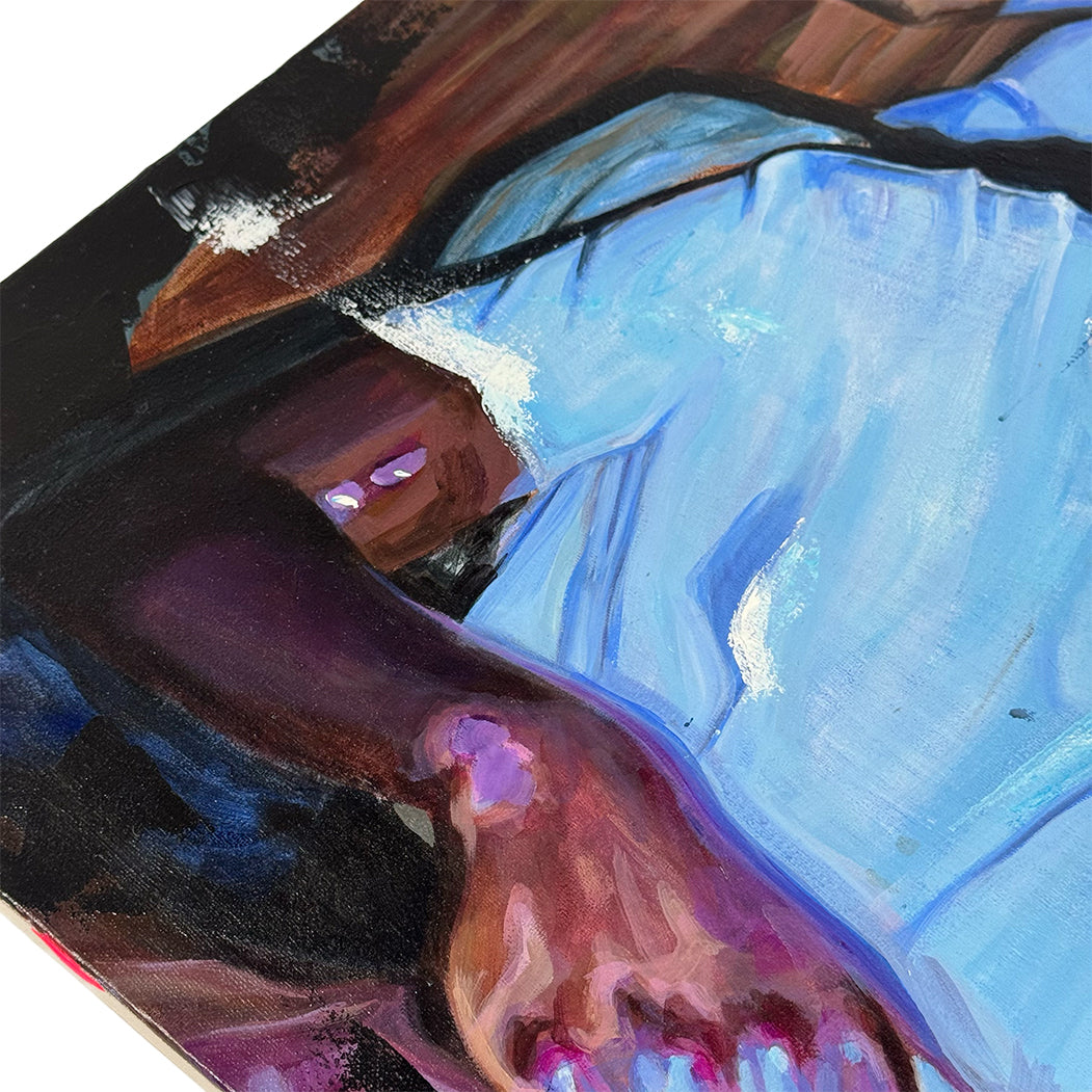 Close-up texture of Jade Coburn Kobbi acrylic painting