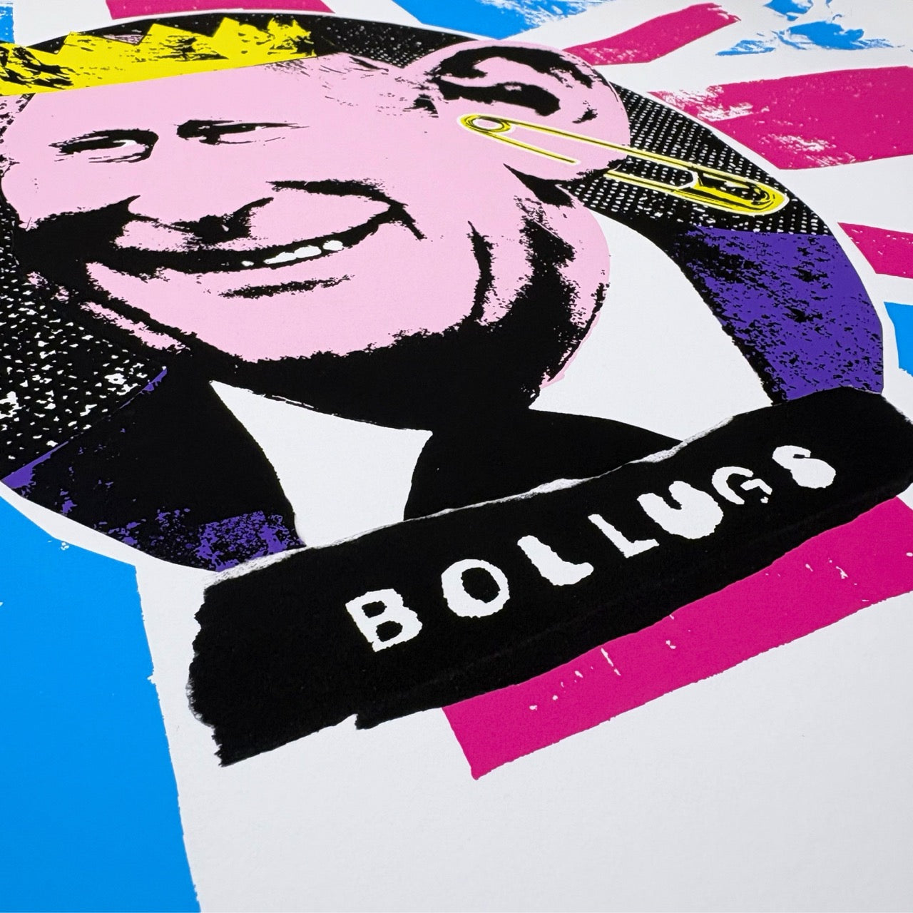 Close-up detail of Bollugs print by Mark Denton, edition of 100, 2026