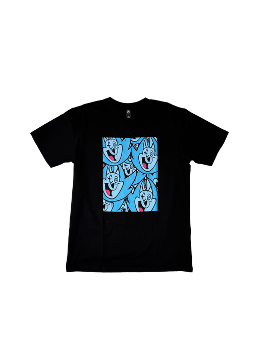 Abotz - Screen Print T - Black - Blue