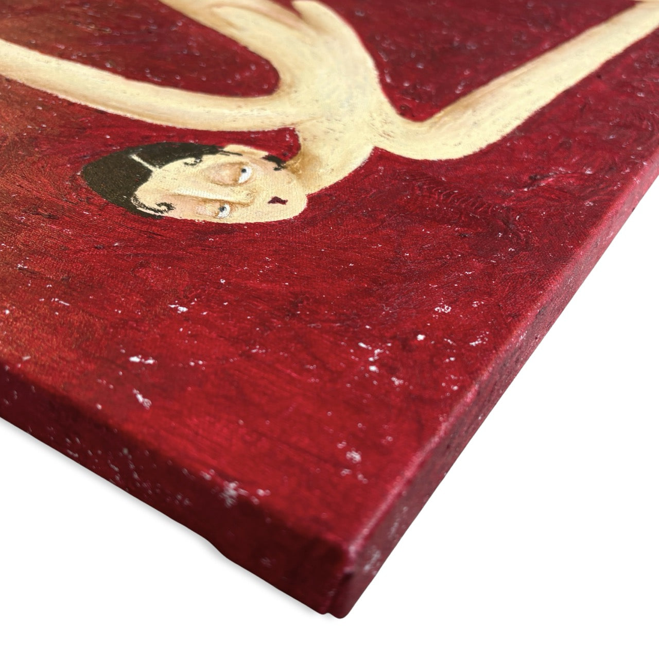 Close-up detail of Vivarium I original painting by Brofoz