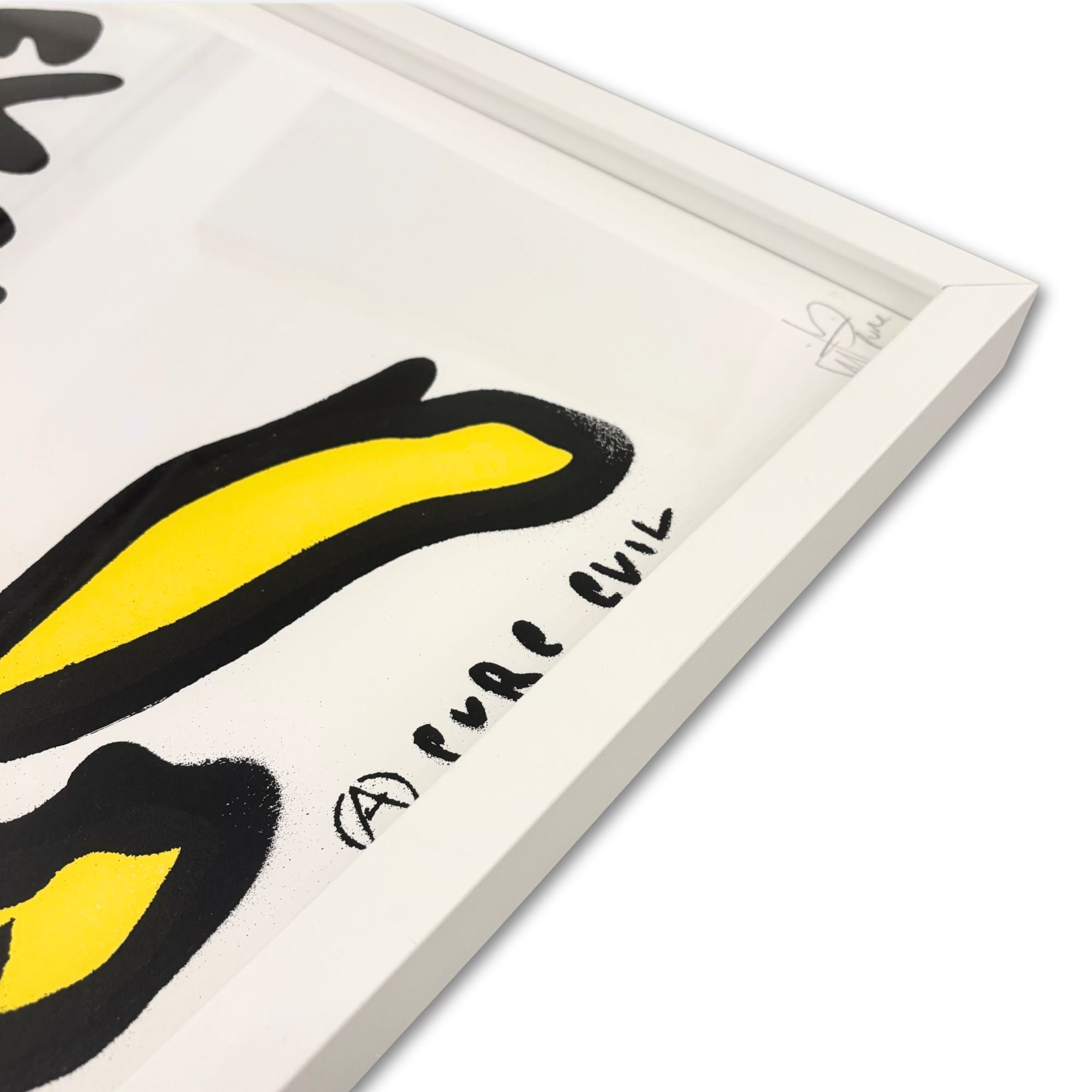 Close-up detail of I'm a Mess screenprint by Pure Evil, 2025