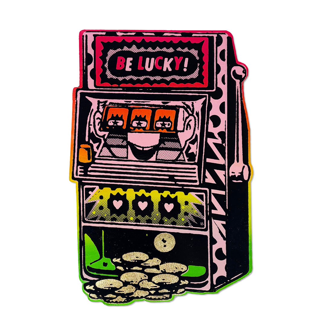 Original 2025 artwork by Ben Rider, combining screenprint and gold leaf.