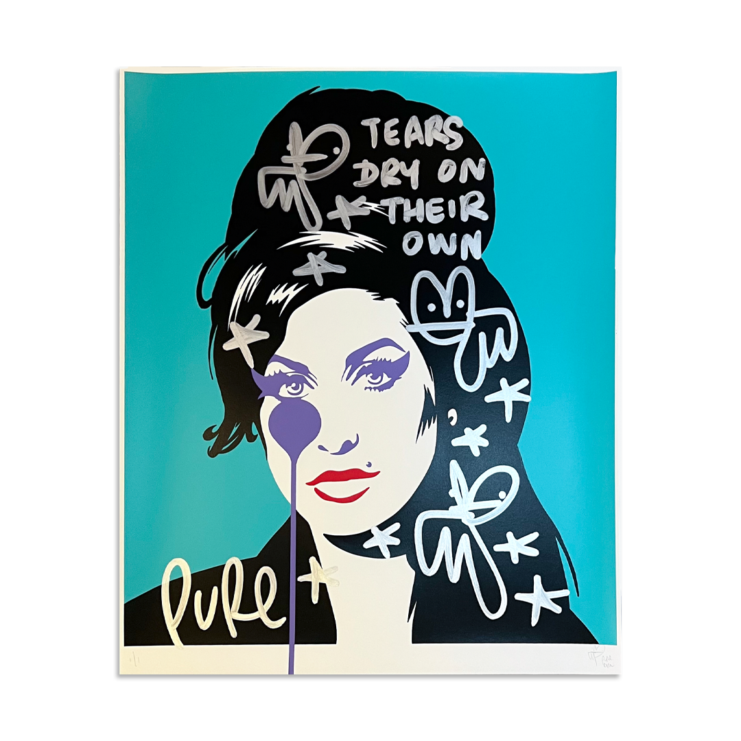 Pure Evil - Amy Winehouse, Turquoise Tears - Original Artwork