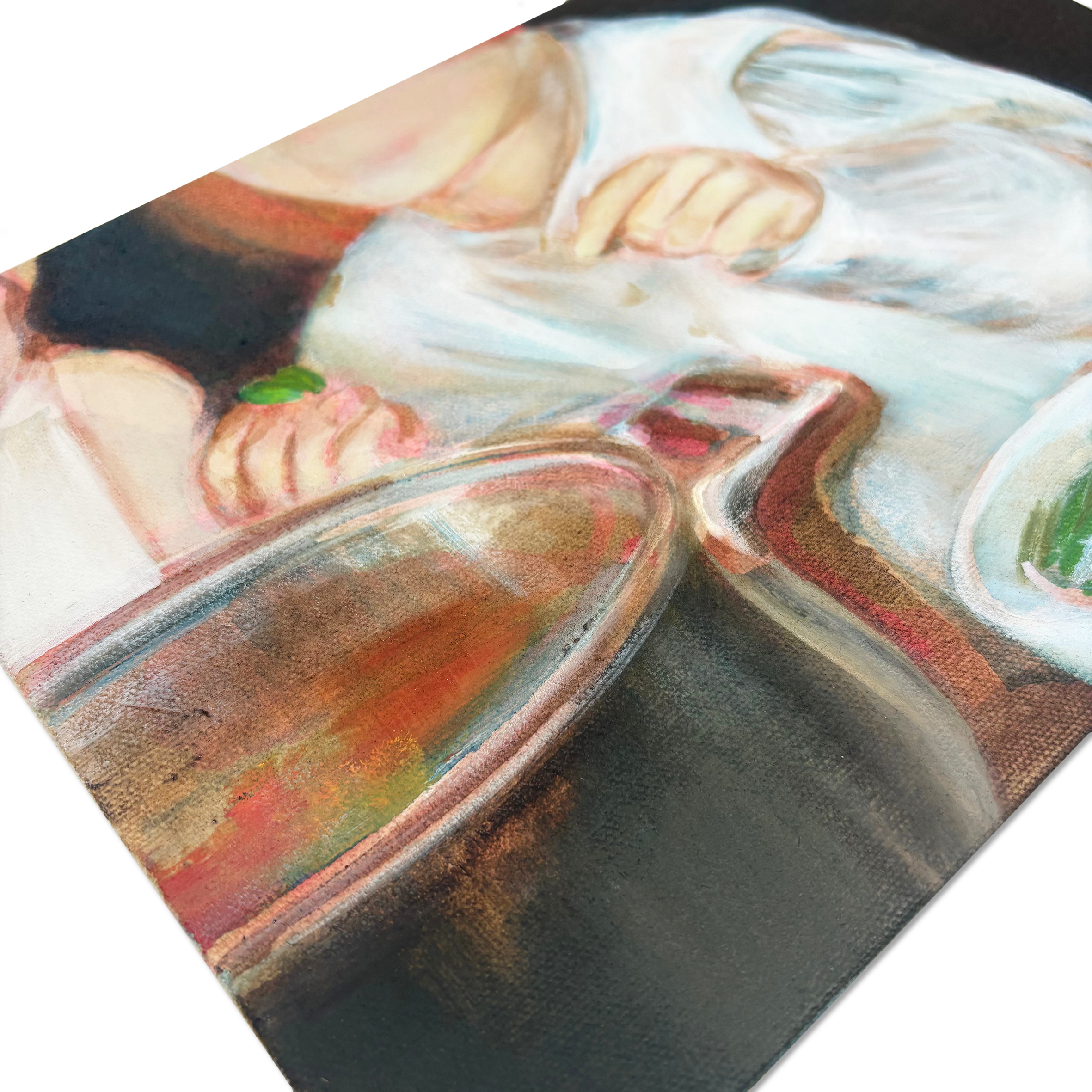 Close-up of texture and detail in Sophia Rosenthal mixed-media piece
