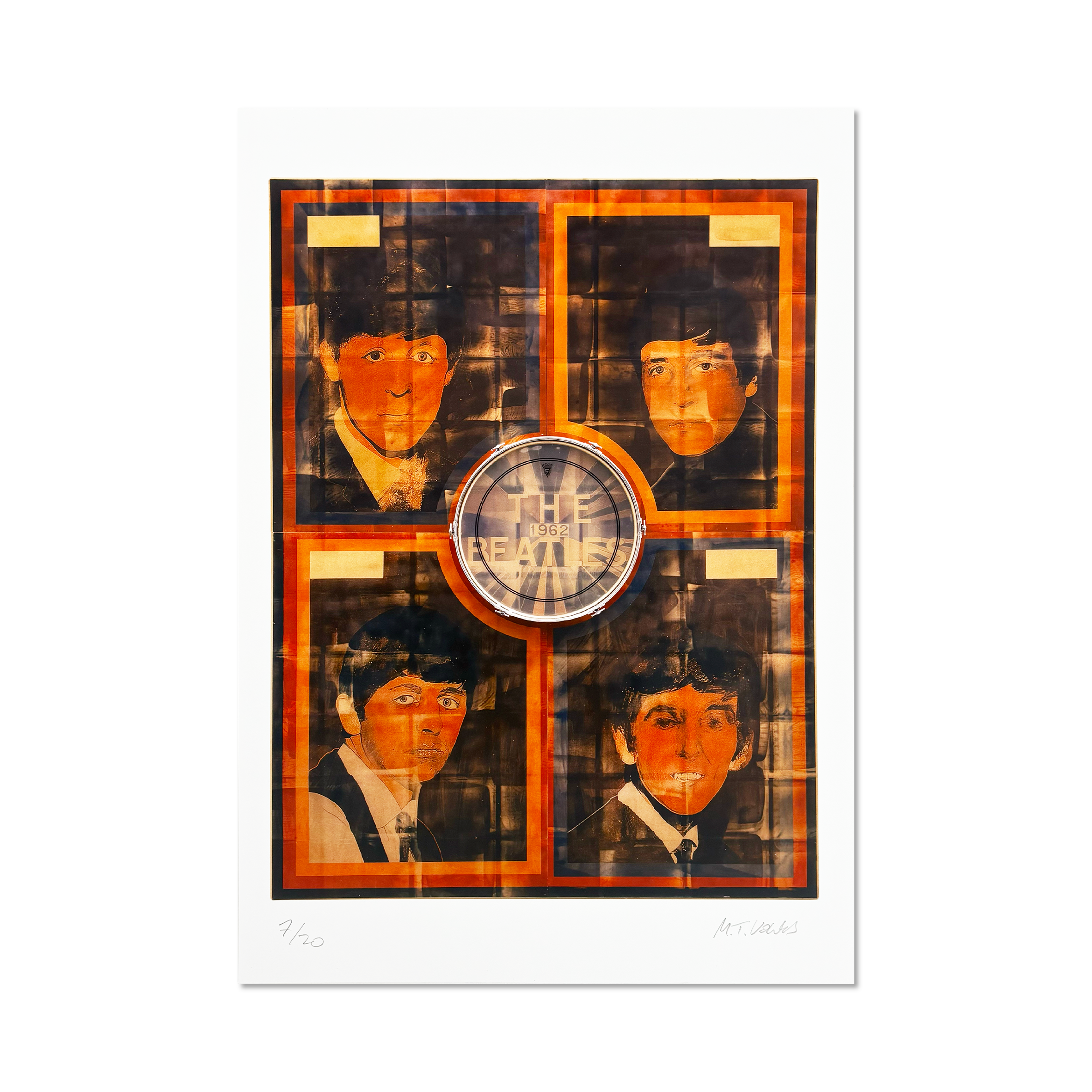 The Beatles 1962 – limited edition giclée print by Mitch Vowels, 2025
