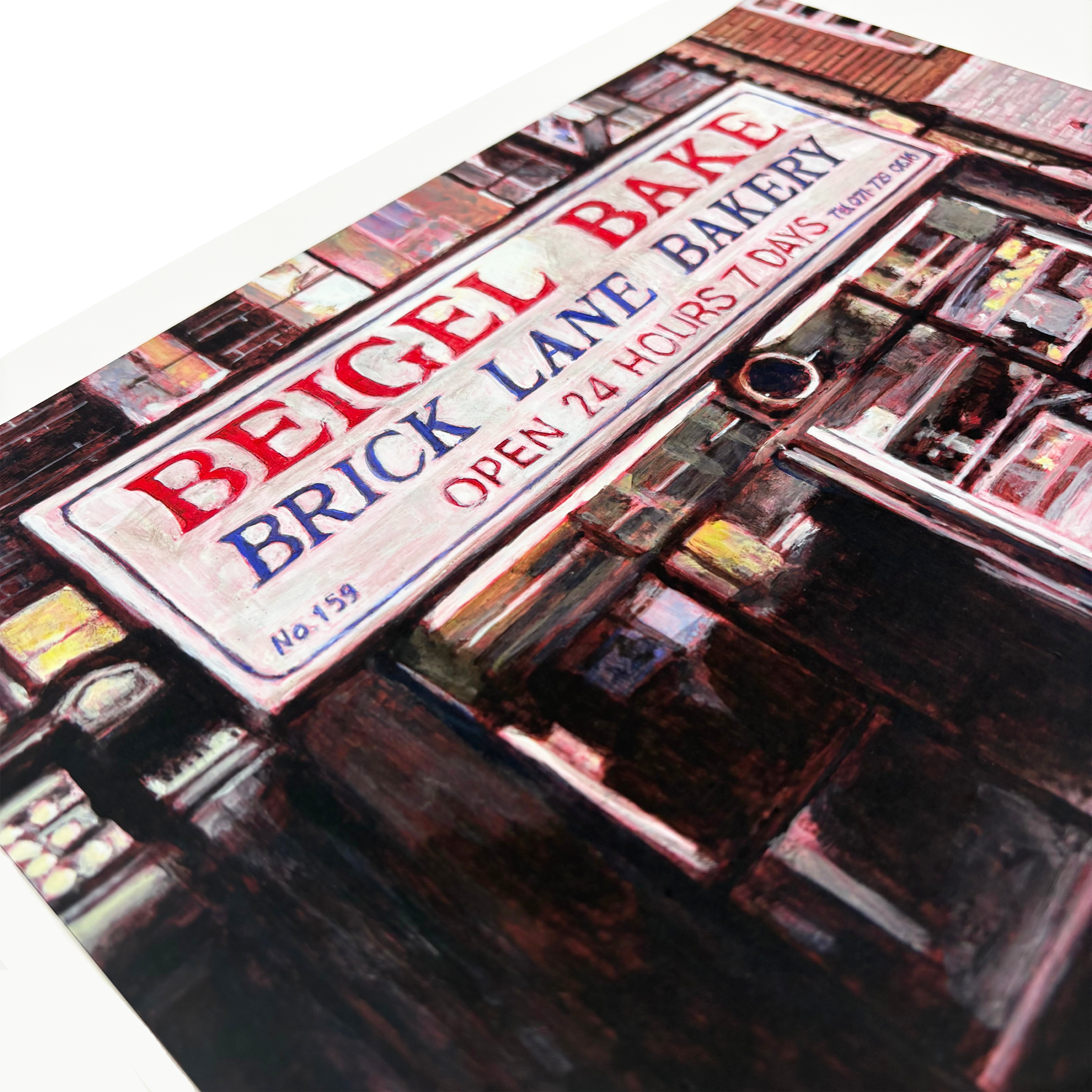 British high street-inspired giclée print Beigel Bake by Michelle Heron