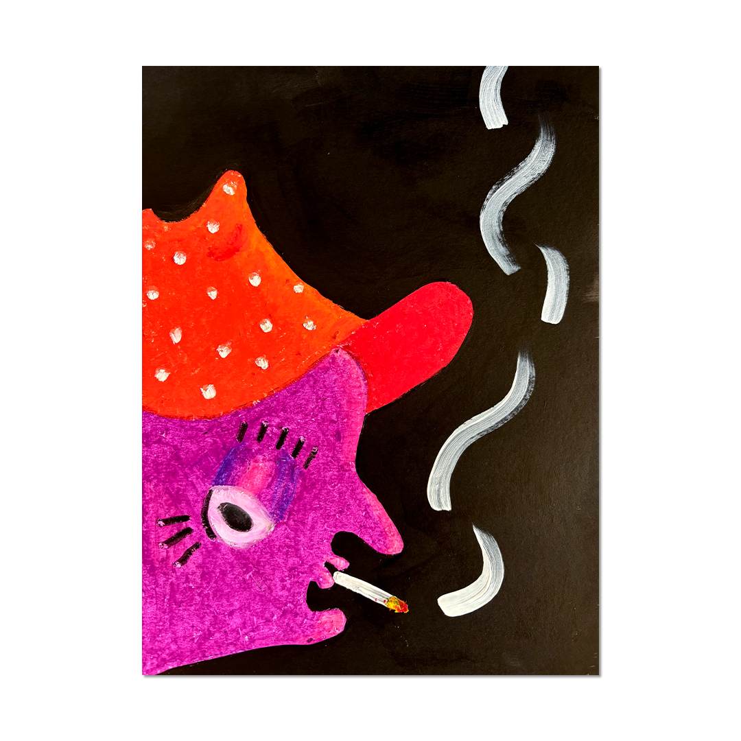 Detail of “Brenda” by Brofoz showing expressive pastel textures