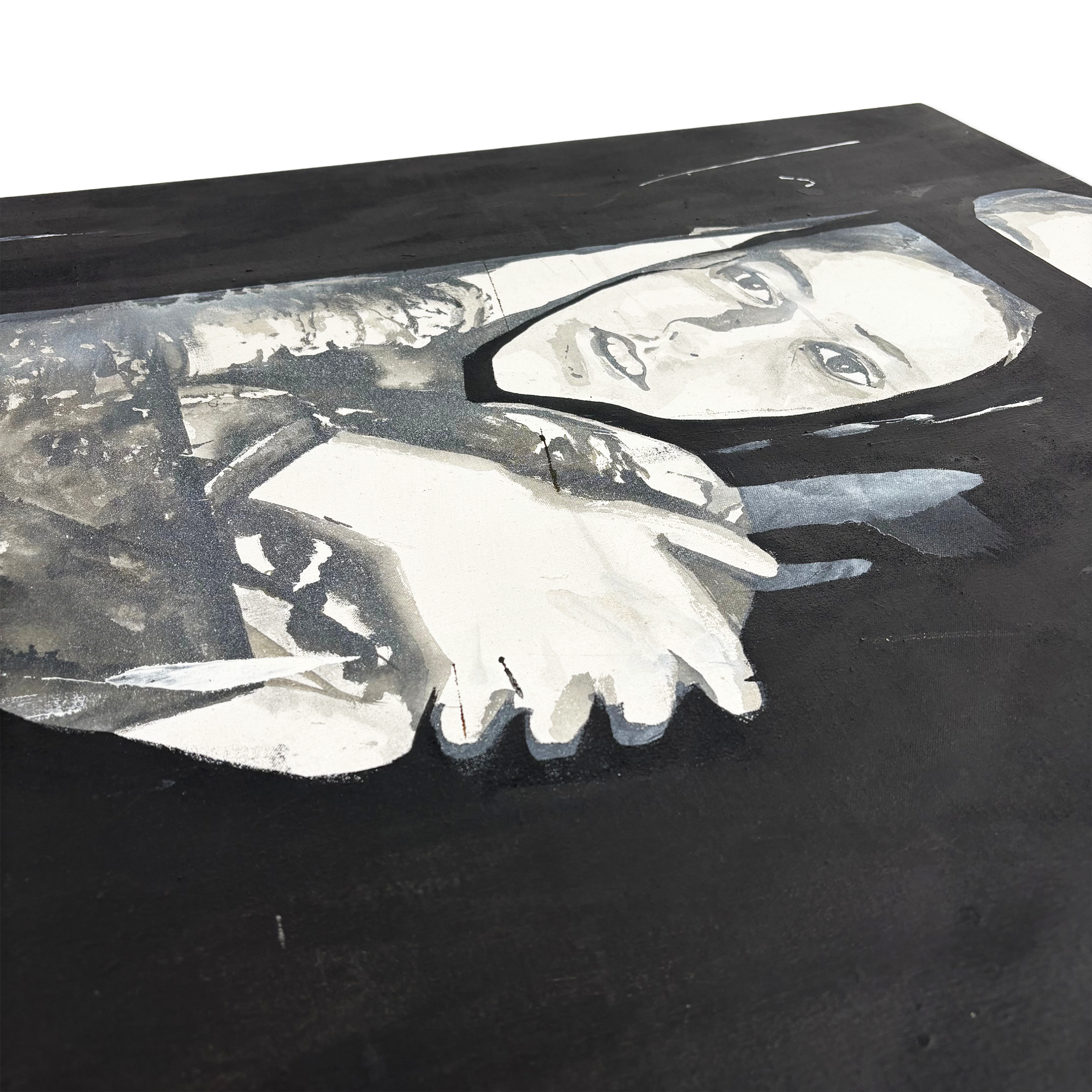 Close-up of textures and atmospheric detail in Chalk Fragments by Cleo Stoutzker