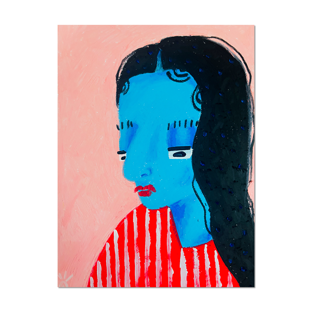 Detail of “Chelsea” by Brofoz showing expressive pastel textures