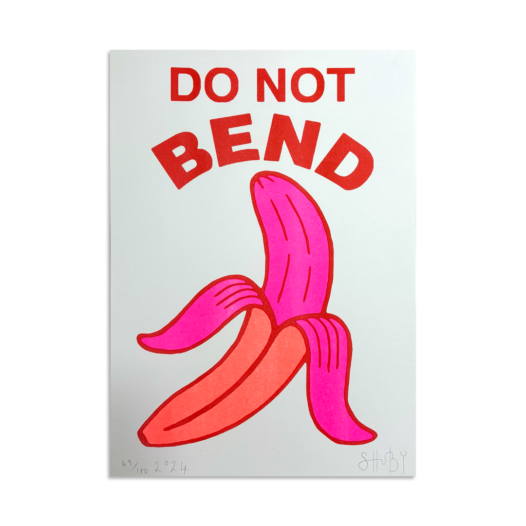 Shuby - Do Not Bend - Risograph Print
