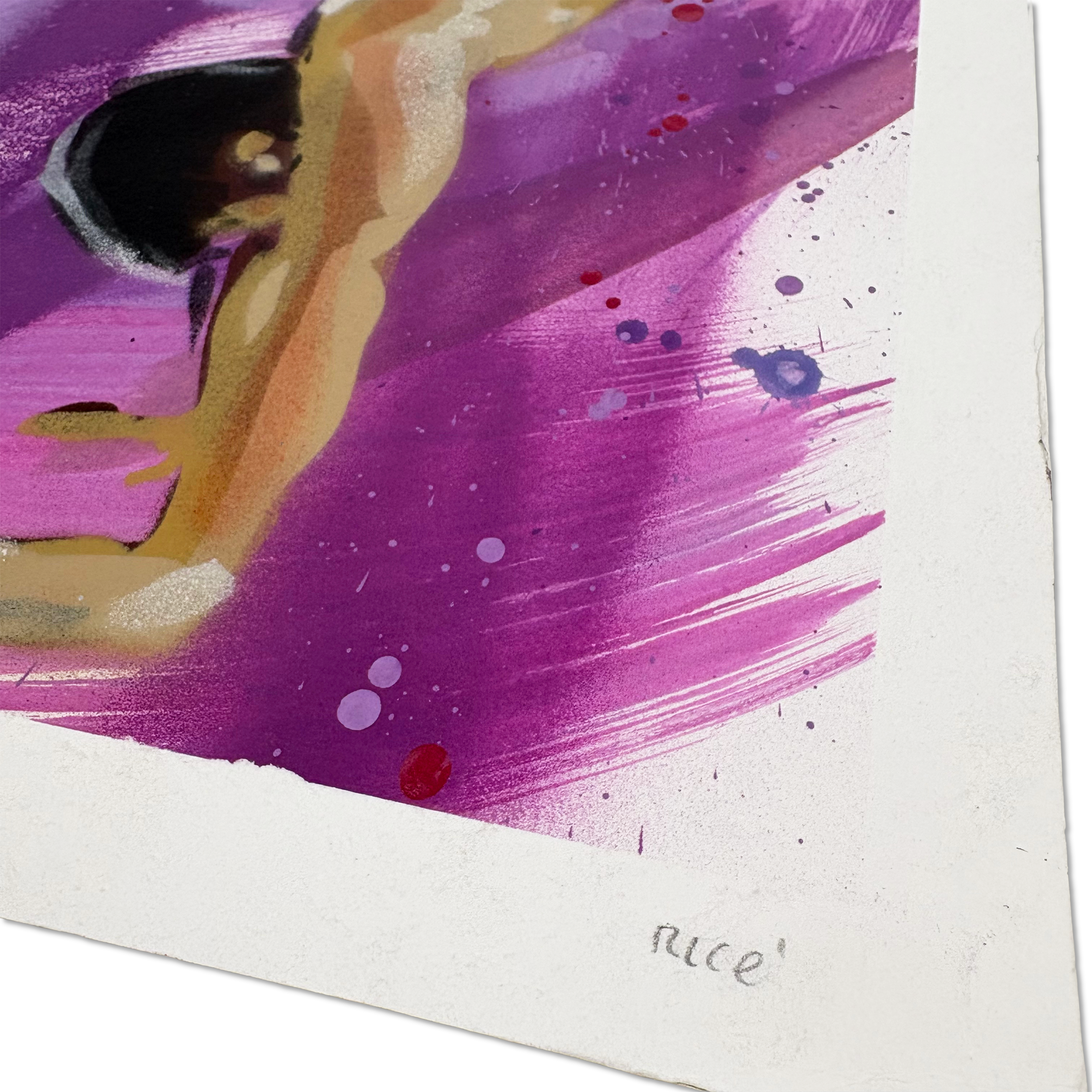 Spray paint artwork with bold form and expressive energy by Rice