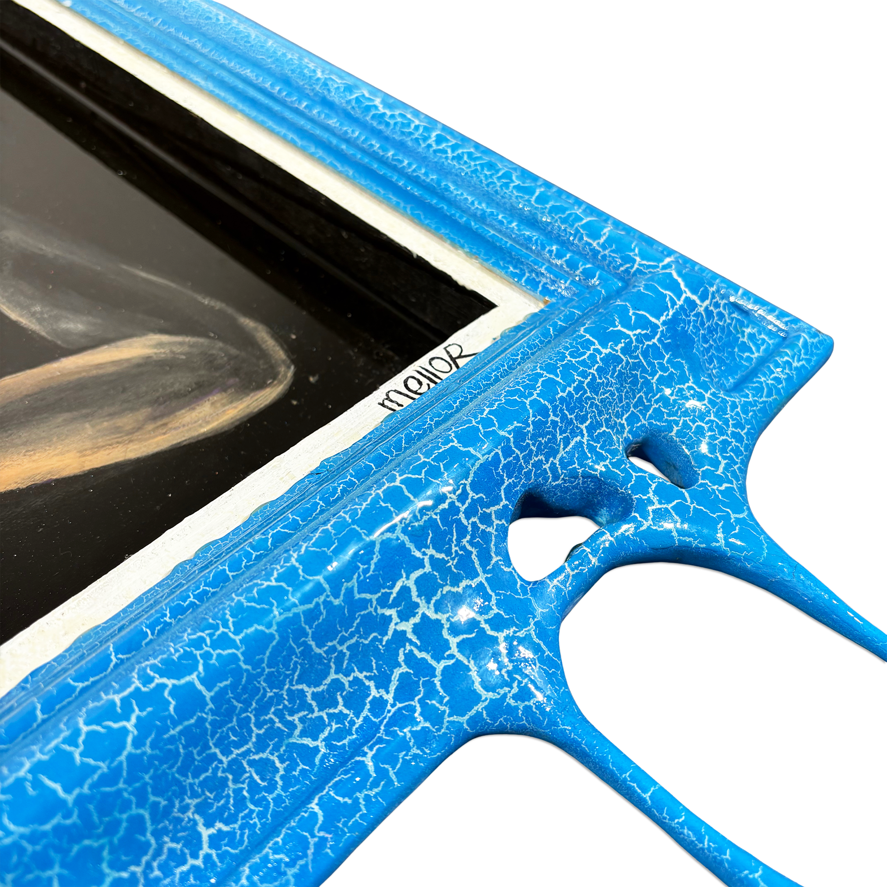 Surreal anthropomorphic character by Mellor created with paint, epoxy clay & resin