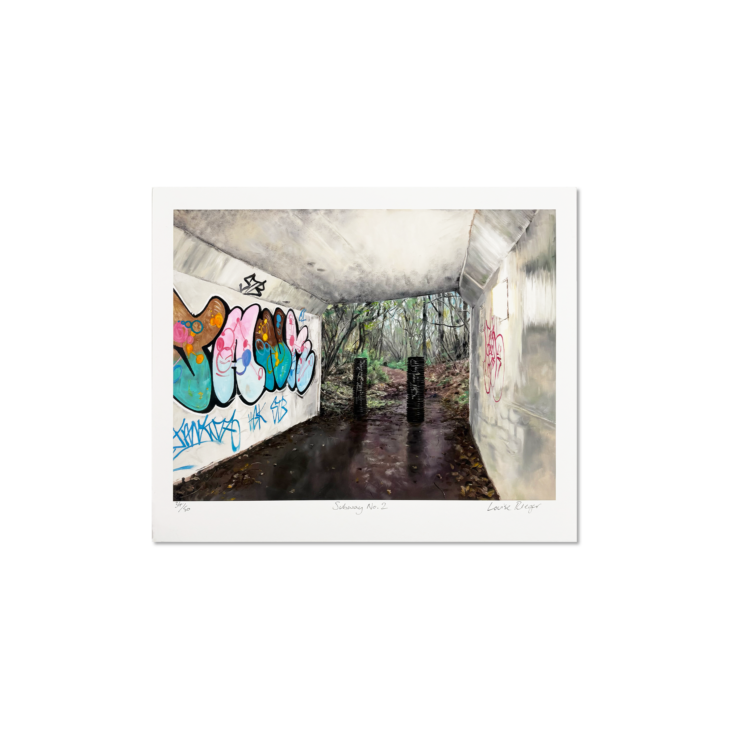Subway No.2 – limited edition giclée print by Louise Rieger, 2023
