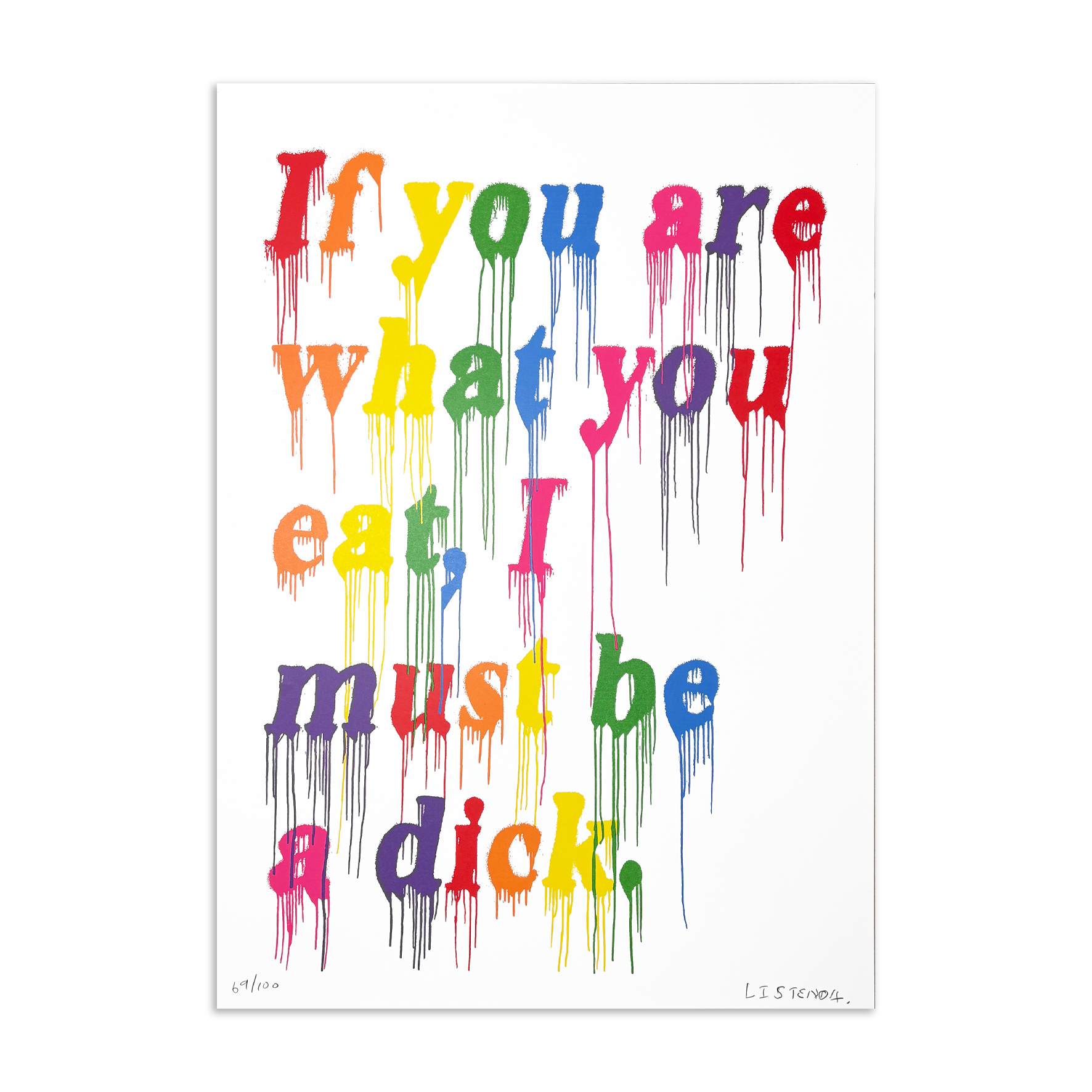 Listen04 – If You Are What You Eat – Screenprint