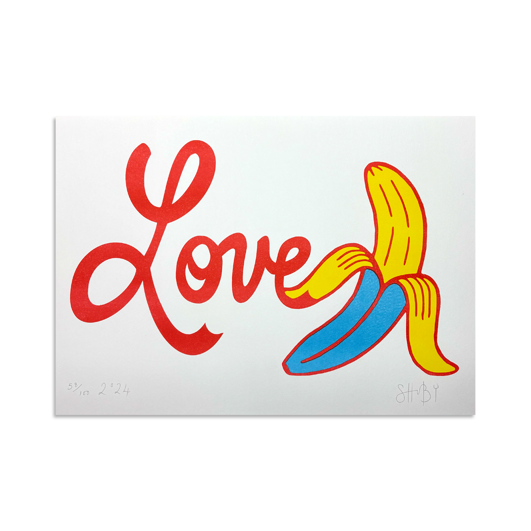 Shuby - Love Banana - Risograph Print