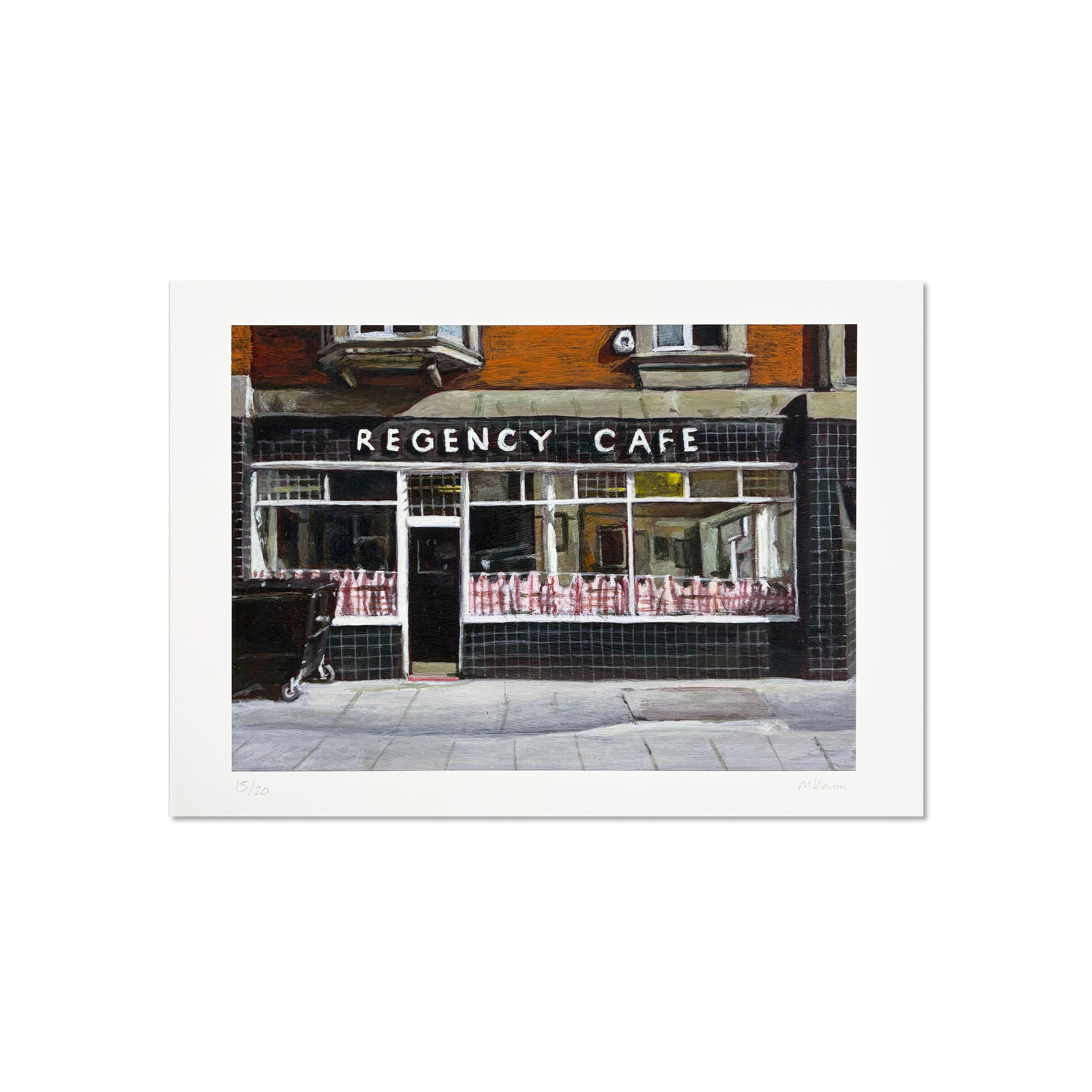 Michelle Heron – Regency Cafe, limited edition giclée print of iconic London cafe.