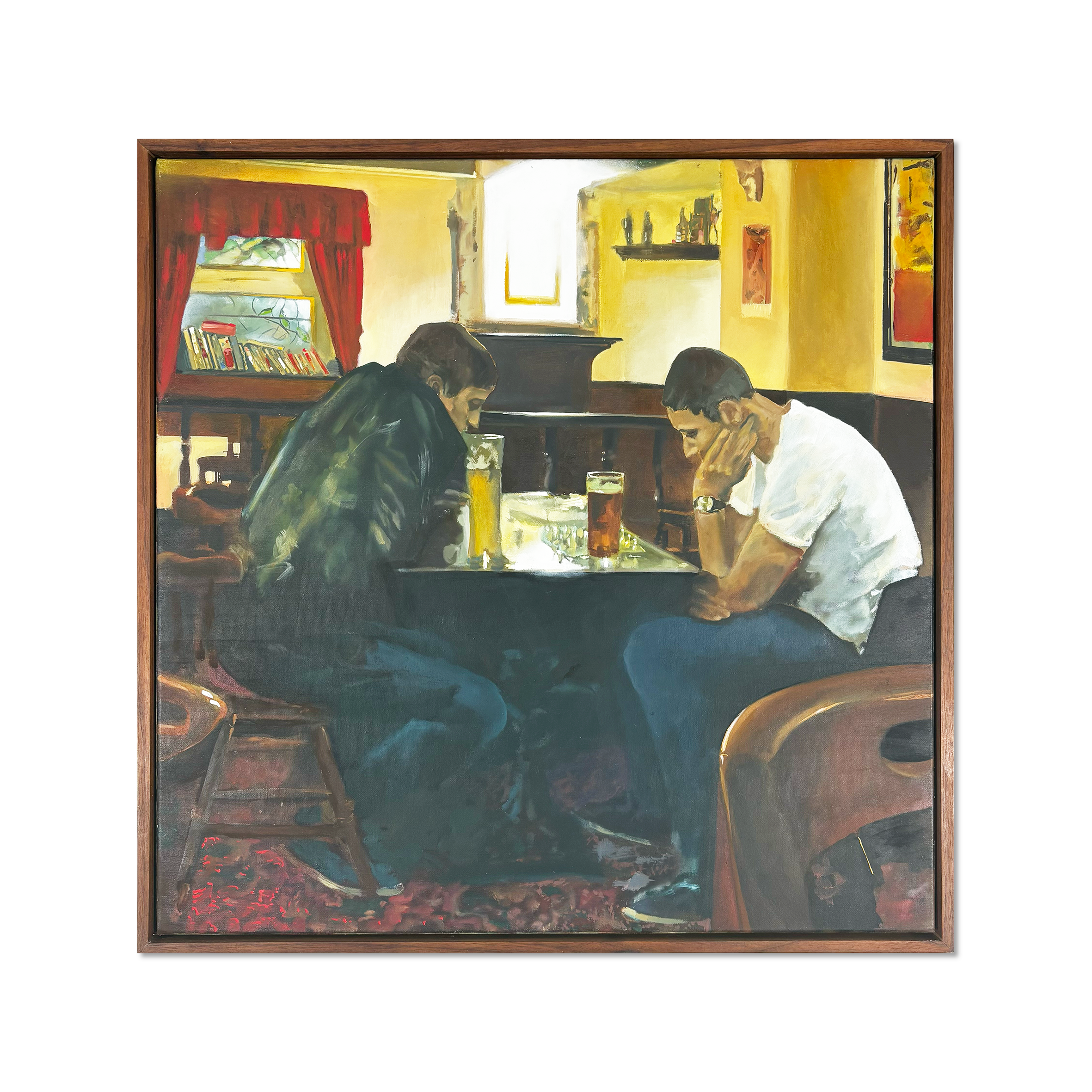 Neill Woodall original oil painting Chess full view
