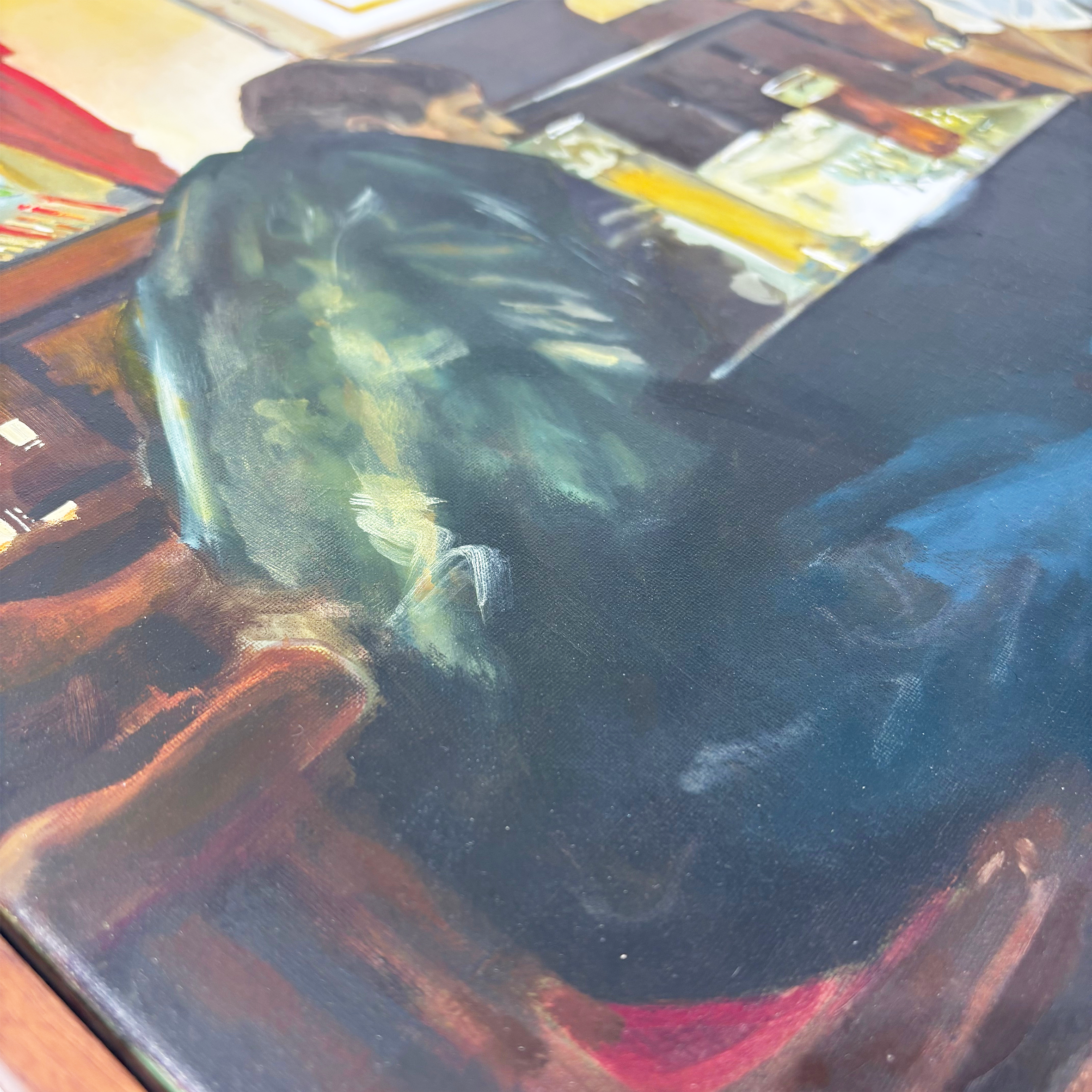 Detail of texture and color in Chess by Neill Woodall
