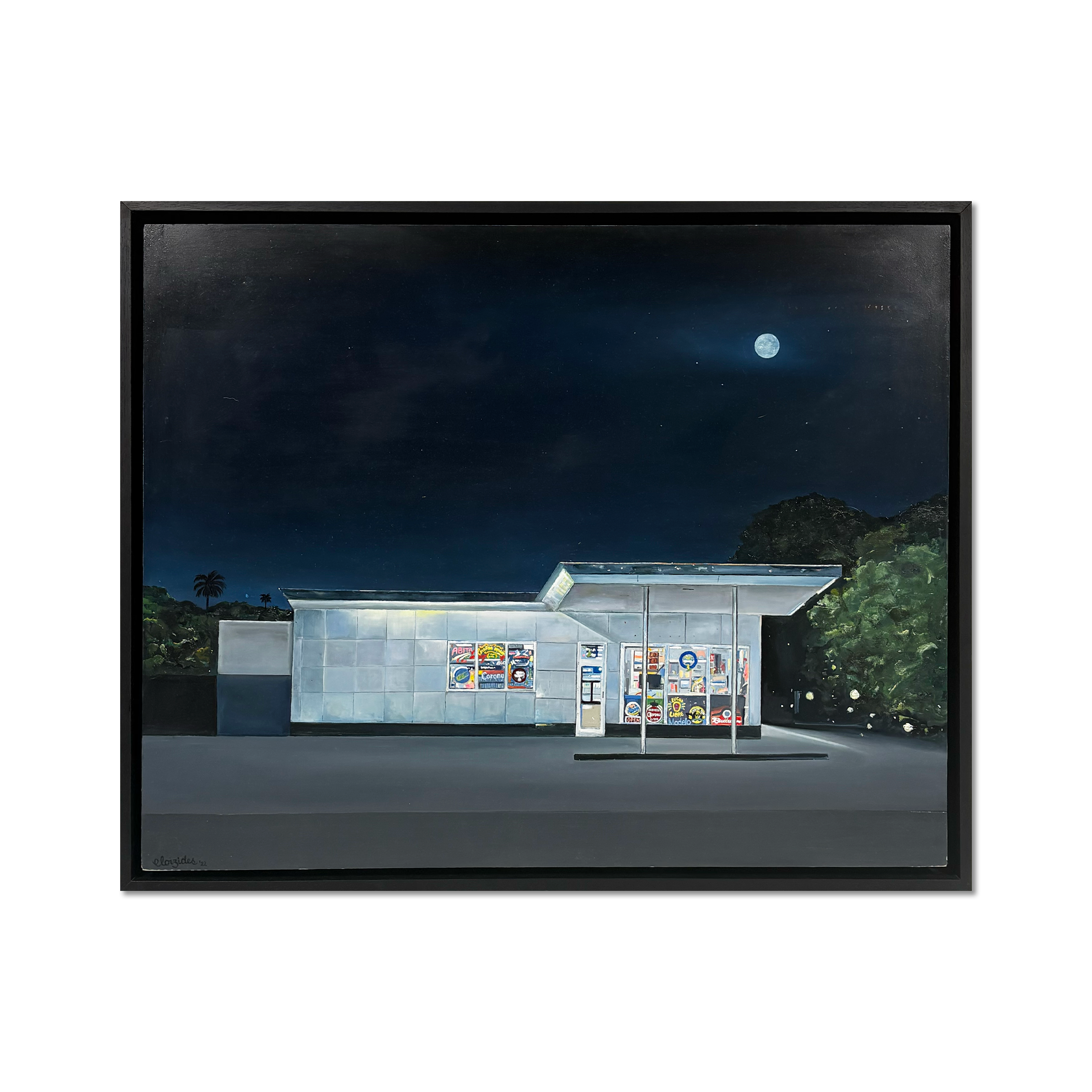 Emma Loizides Palm Beach Liquor Store oil painting – Camden Open Air Gallery